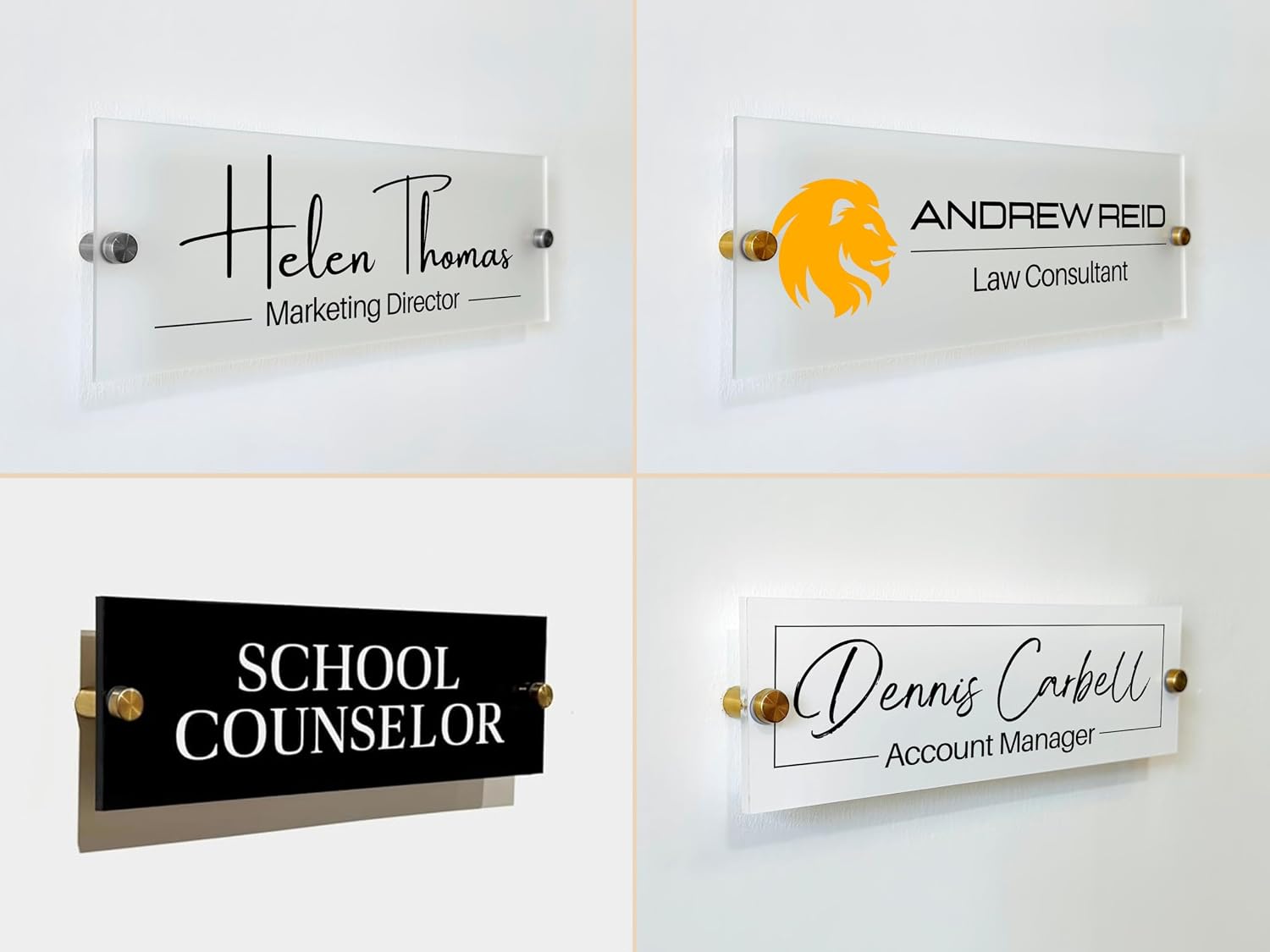 clicked craft Wall Sign Name Plate - Door Name Plate Office Gifts Executive Sign Wall Plate Graduation Personalized Sign