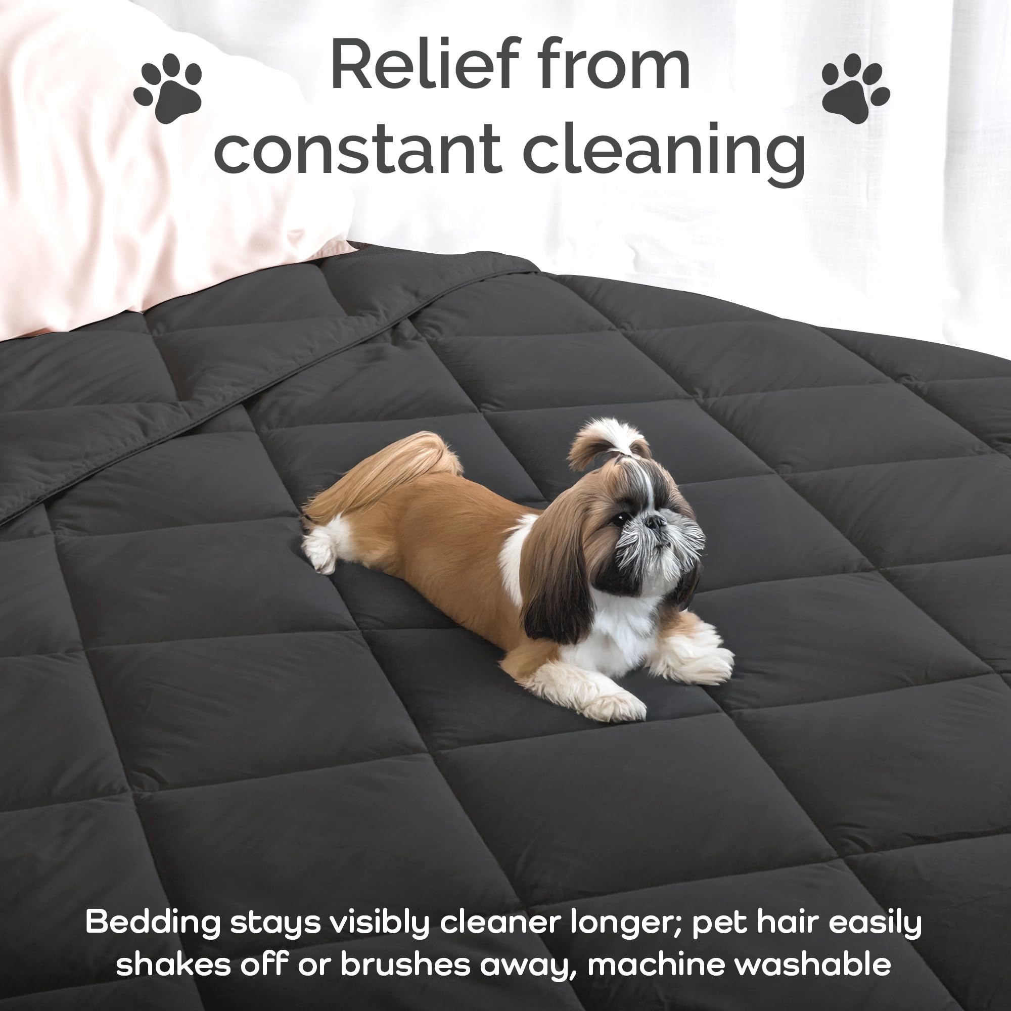 Cooling Comforter Oversized King – Lightweight All Season Down Alternative Duvet Insert, Hypoallergenic Plush Fill, 100% Viscose from Bamboo Cover - Charcoal, 116"x 98"
