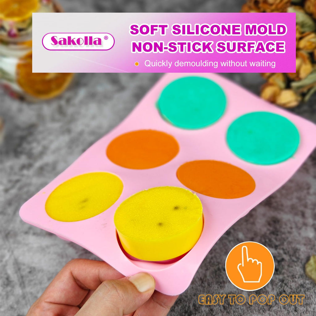 Sakolla 2 Pack Insect Silicone Soap Molds, 6-Cavity Dragonfly Butterfly Ladybug Shape Silicone Molds for Soap Making, DIY Baking Mold for Lotion Bars, Chocolate, Candy, Muffin, Biscuit, Cookie Pans