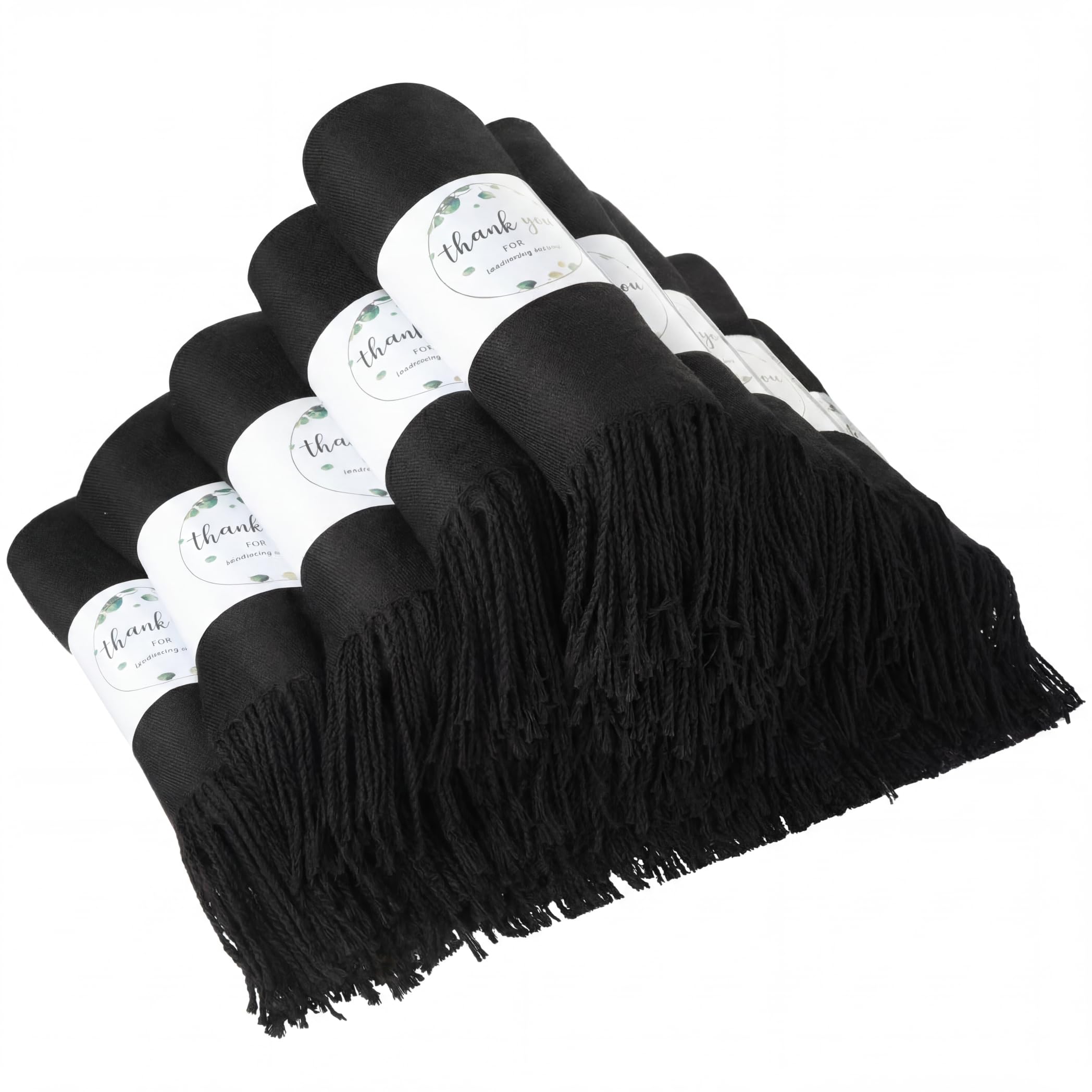 Ramede 50/100 Bulk Wedding Shawl Scarf for Women 79 x 28 Guests Shawl Wraps Gifts for Women Bridal Shawls with Thank Cards