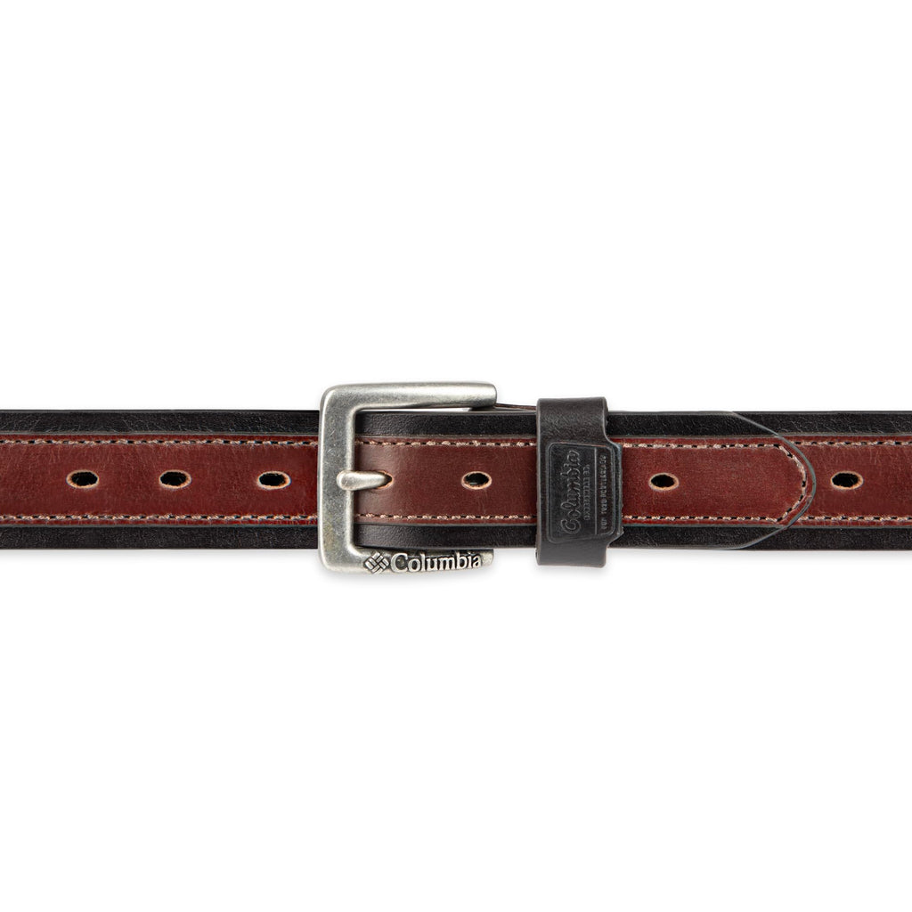 Columbia Men's Leather Casual Belt Tan & Brown Classic Style for Everyday Wear