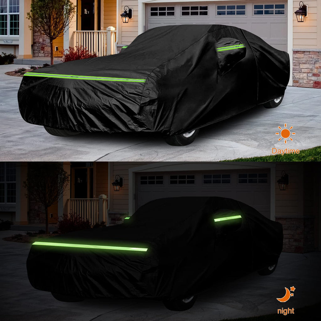 Waterproof Car Cover Replace for 1964-1978 Ford Mustang, 6 Layers All Weather Custom-Fit Mustang Full Car Covers with Zipper Door for Snow Rain Dust Hail Protection (1964-1978)