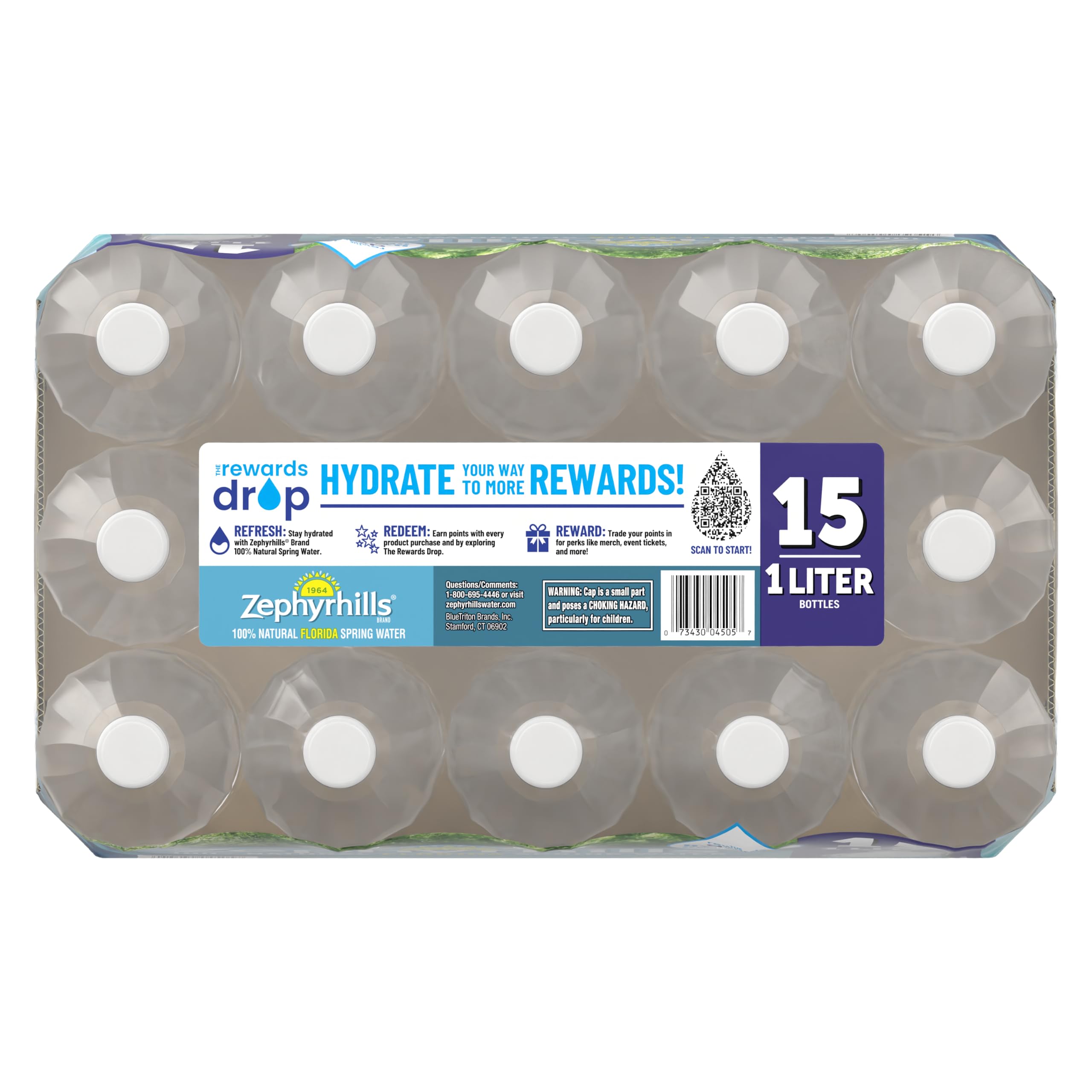 Zephyrhills Spring Water, 8 oz Mini Bottles, 48 Pack (3 Cases)