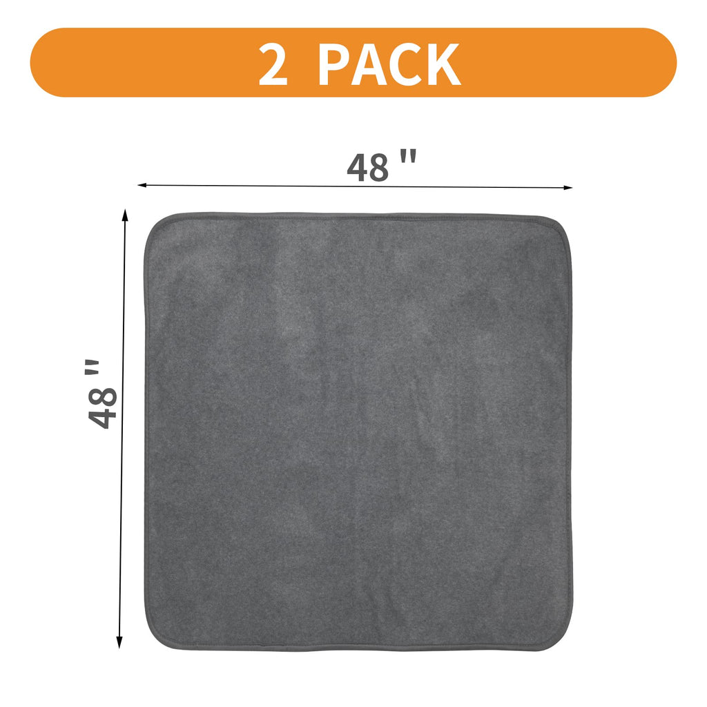 LOOBANI Washable Pee Pad for Dogs, 2 Packs Non-Slip Puppy Training Pads, Fast Absorbent Pet Whelping Pads, Puppy Playpen Mat for Incontinence, Housebreak, Crate, 31x36in, Gray