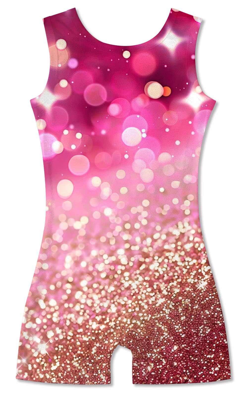 Funnycokid Gymnastics Leotards for Girls with Shorts Sparkly Kids Biketards Dance Unitard 3-10 Years