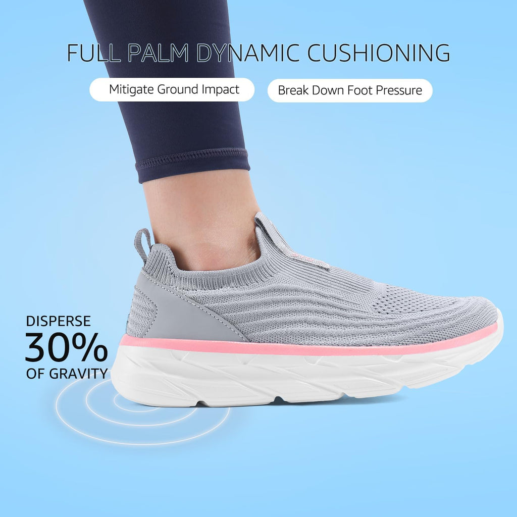 STQ Womens Walking Shoes Slip On Tennis Shoes Comfortable Lightweight Memory Foam Orthopedic Sneakers for Indoor Outdoor Gym Workout Sports