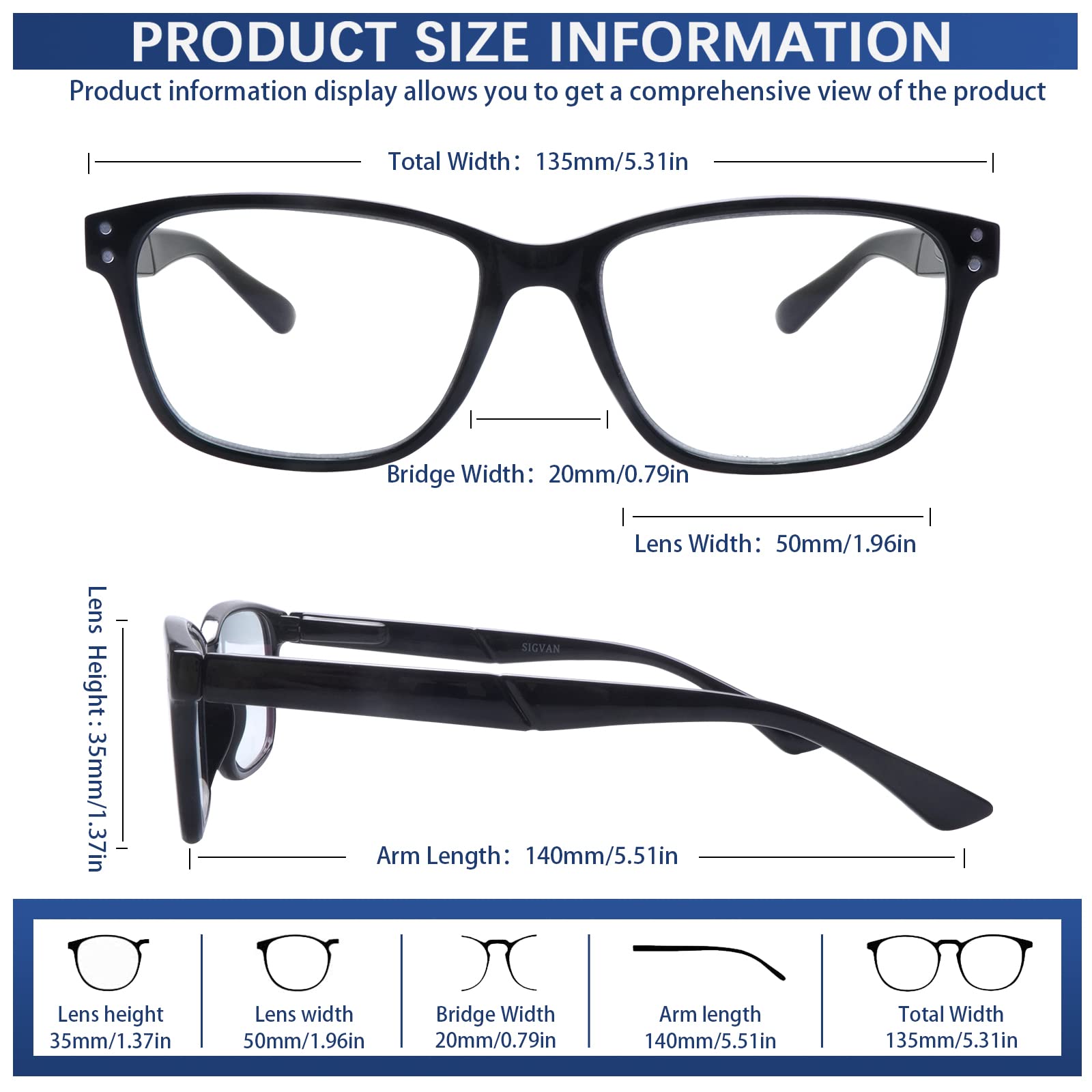 SIGVAN Reading Glasses 5 Packs Blue Light Blocking Eyeglasses Quality Spring Hinge Colorful Computer Readers for Women Men