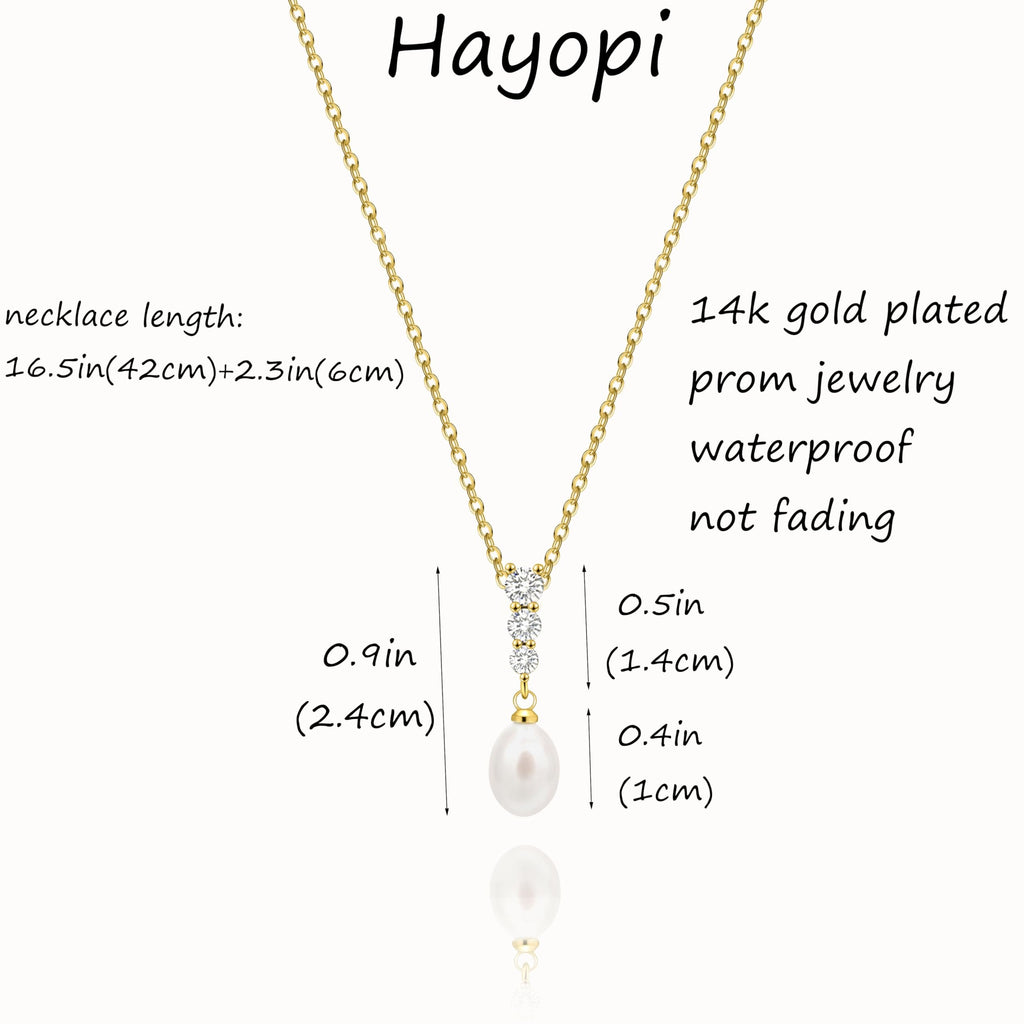 Pearl Necklace for Women Trendy,14k Gold Plated Necklace Dainty Wedding Necklace Small Cute Choker Necklace Gold Prom Drop Necklace Vintage Waterproof Jewelry for Women Prom Jewelry Fashion Gifts