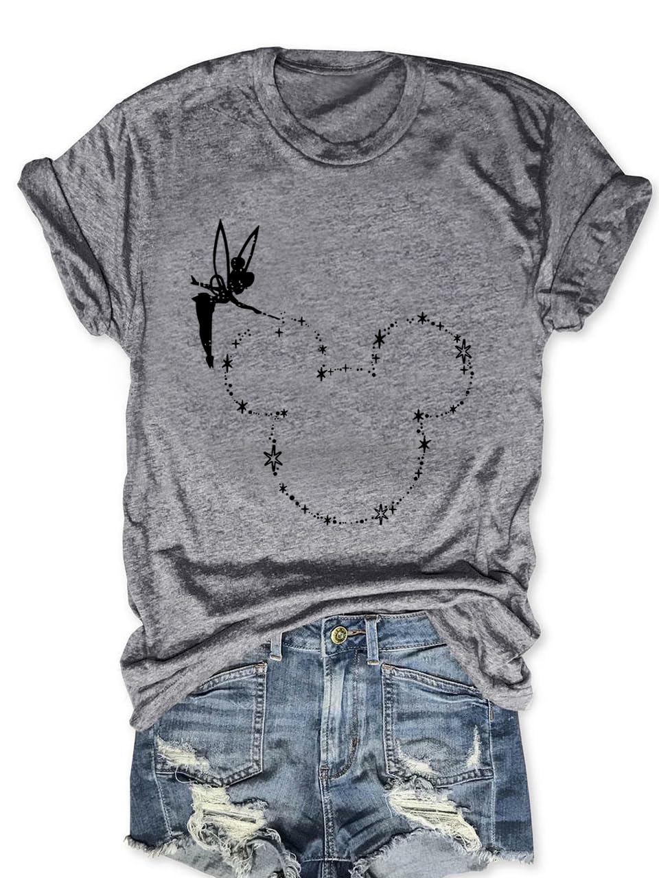 Magic Kingdom Castle Shirt Casual Vacation Holiday Short Sleeve Boho Clothes for Women Summer Cute Tops
