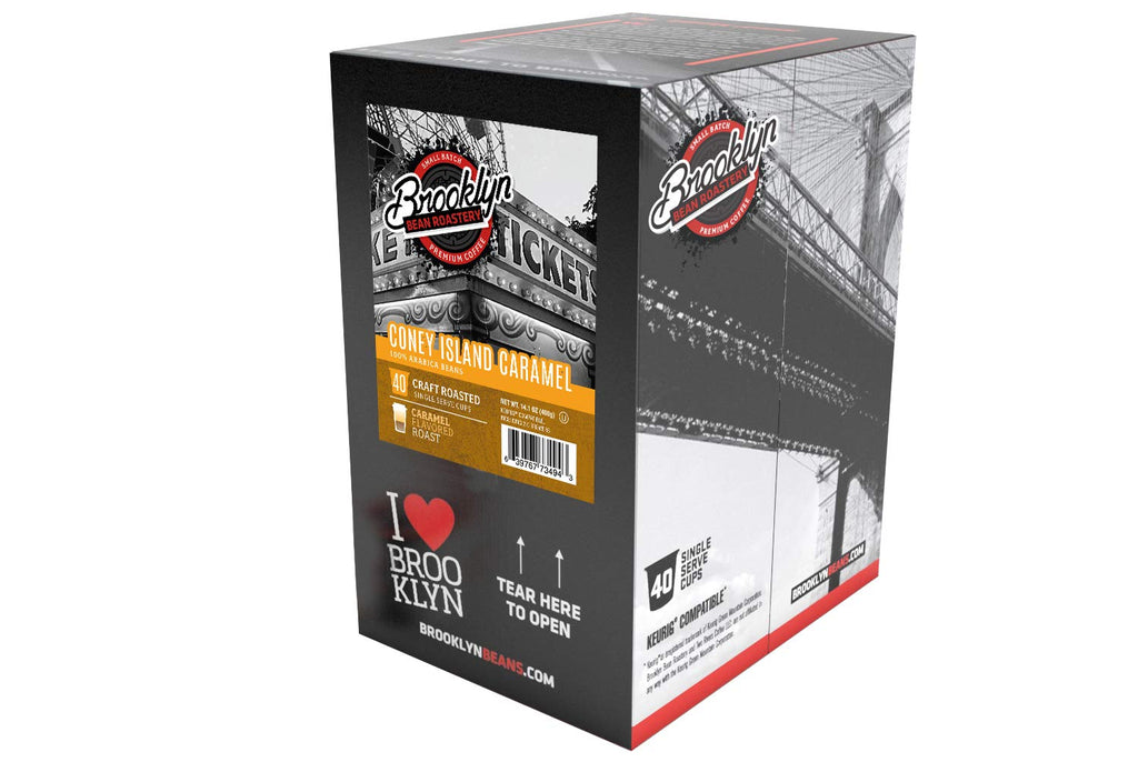 Brooklyn Beans Coffee Pods, Medium Roast Gourmet Variety Pack - Compatible with Keurig K Cup Brewers Including 2.0 Machines, 40 Count