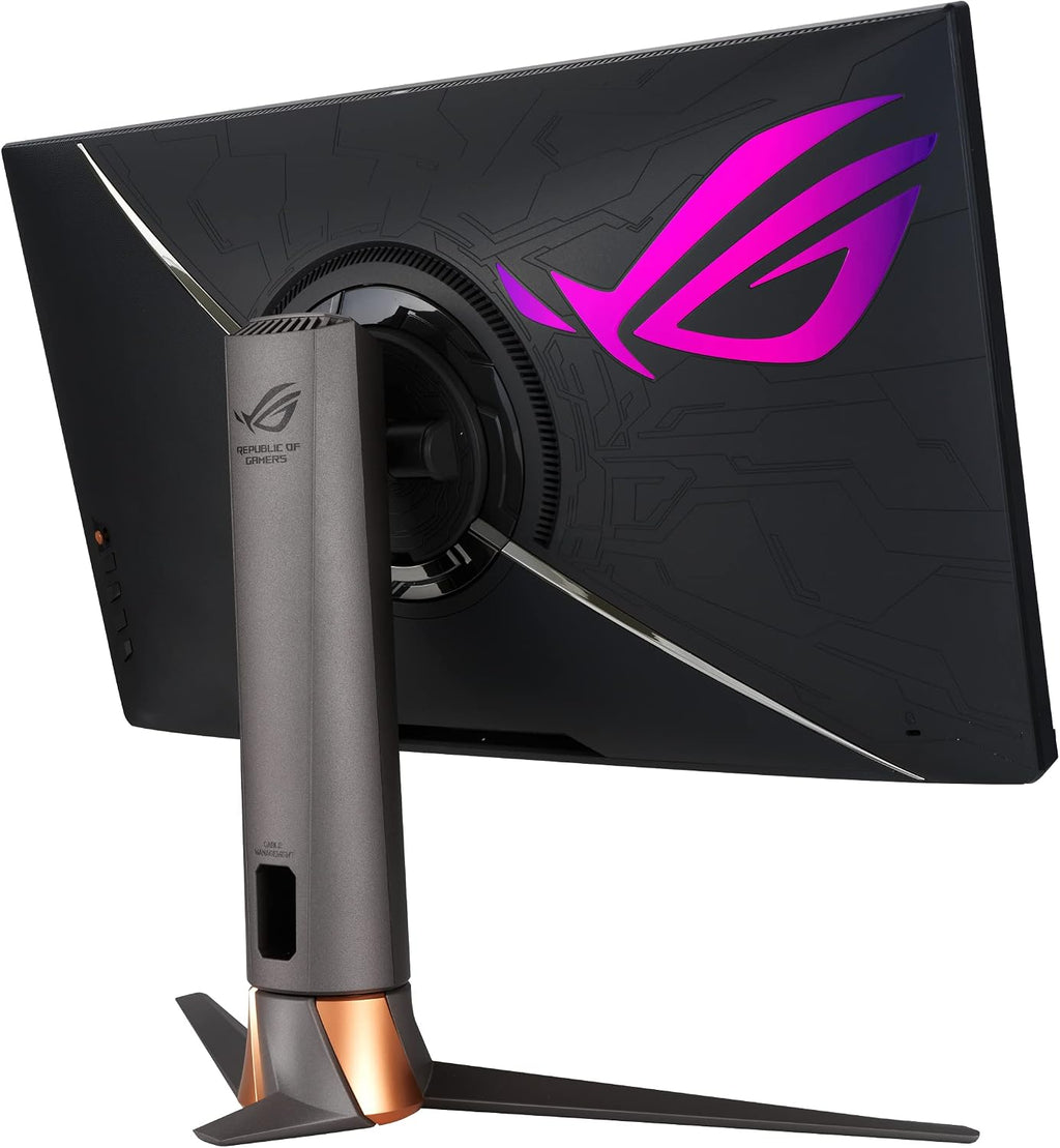 ASUS ROG Swift 27” 1440P Gaming Monitor (PG279QM) - WQHD, Fast IPS, 240Hz, 1ms, G-SYNC, NVIDIA Reflex Latency Analyzer, DisplayHDR400, Eye Care, HDMI, DisplayPort, USB, Height Adjustable,BLACK