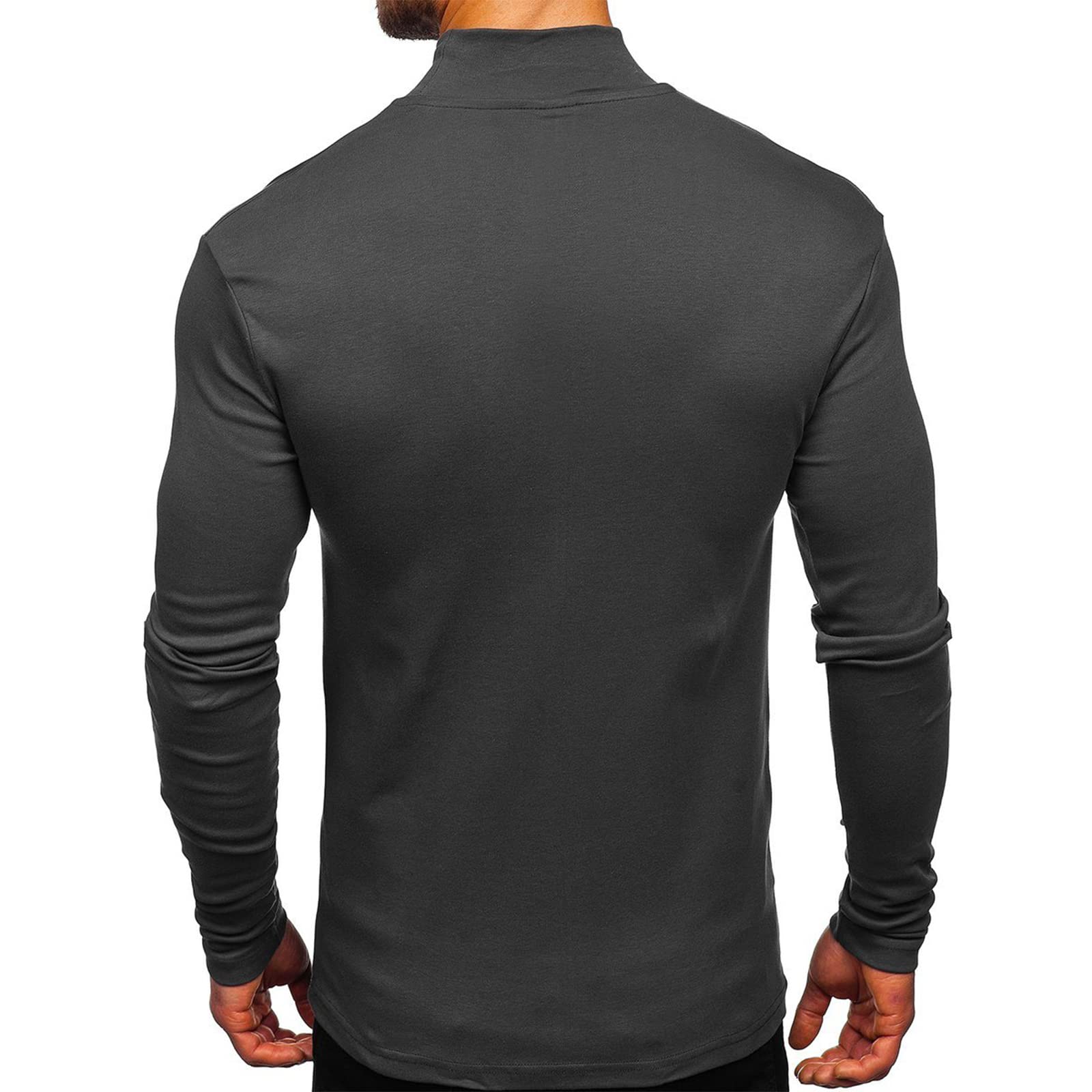 Rela Bota Mens Half Turtleneck Long Sleeve Pullover Basic Designed Undershirt Stretch Slim Fit Sweaters