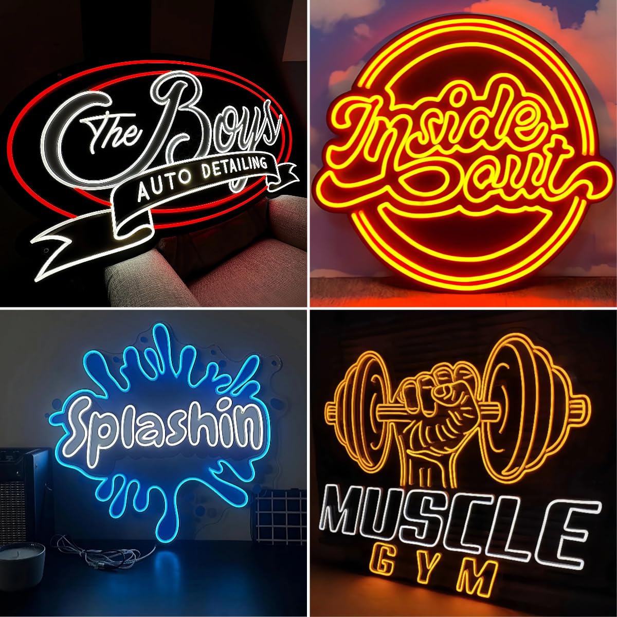CIONAOR Custom Neon Sign, Personalized UV Printed LED Backlit Illuminated Sign Customizable for Business LoGo, Salon Beauty Nail Studios Light Up Name Metal Sign, Images Neon Lighting Customized