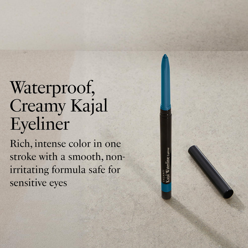 VASANTI Kajal Waterline Eyeliner (Hazel Brown) | Long-Lasting, Blendable Waterline Eye Liner | Smudge-Proof and Water-Resistant Eyeliner Pencil for Sensitive Eyes | Ophthalmologist Approved & Tested