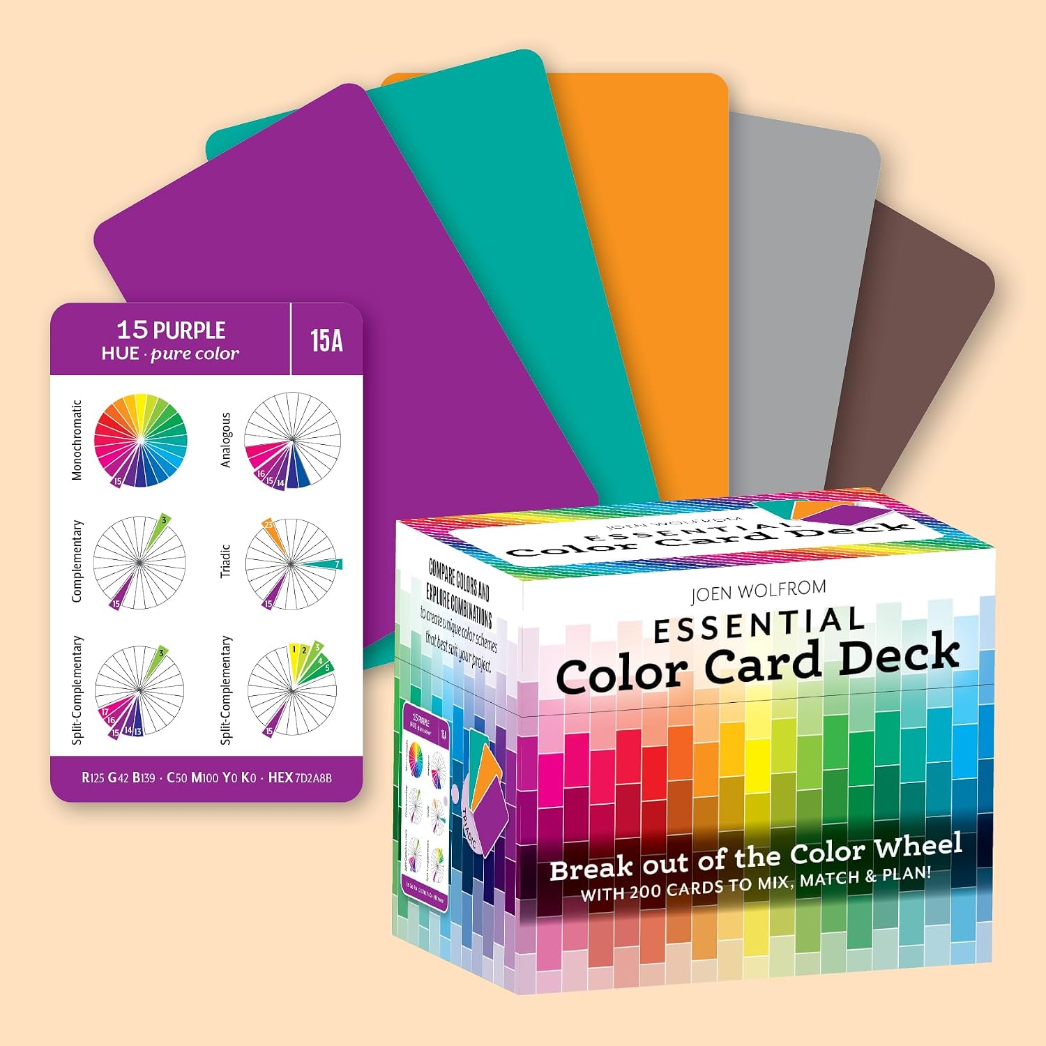 Essential Color Card Deck: Break out of the Color Wheel with 200 Cards to Mix, Match & Plan! Includes Hues, Tints, Tones, Shades & Values