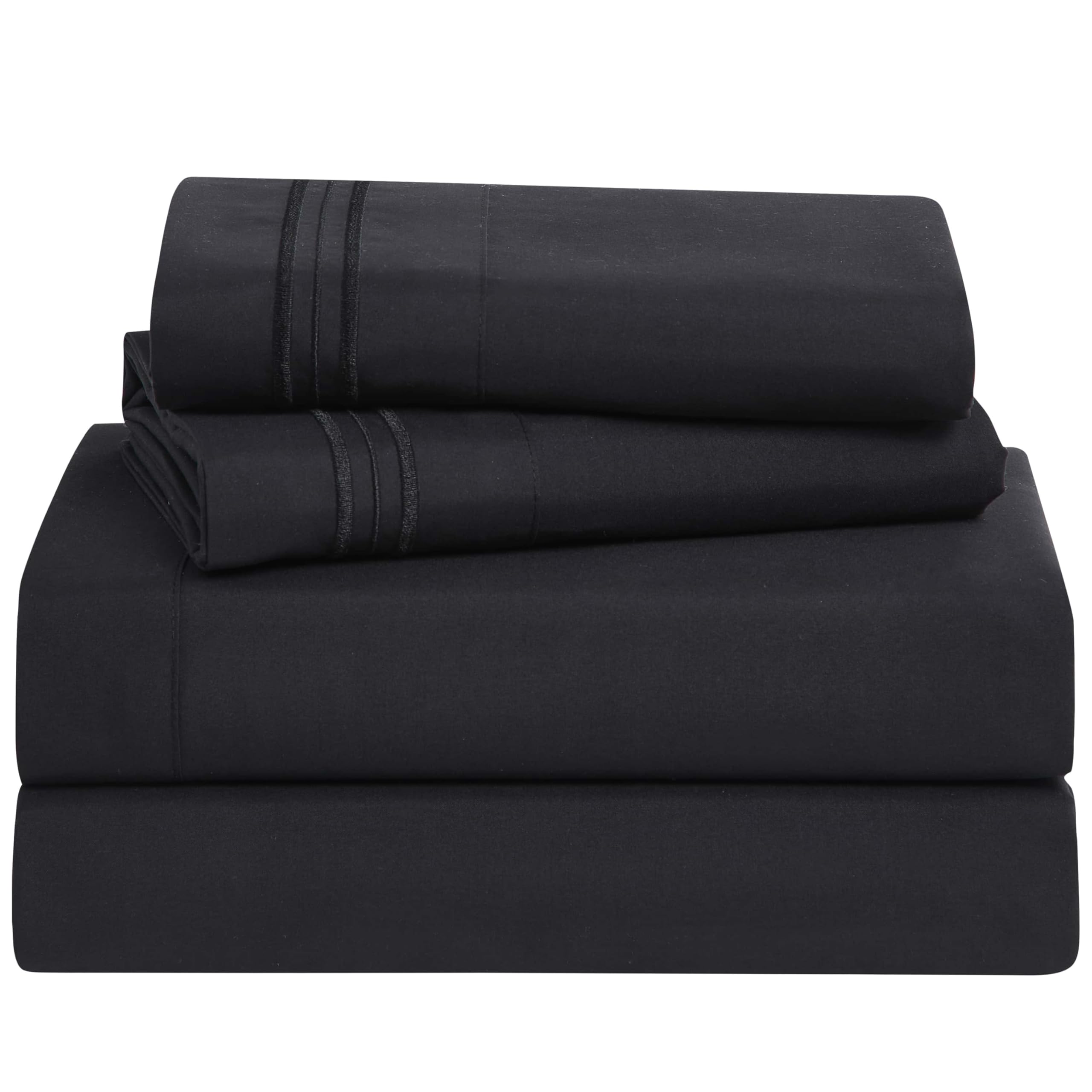 Clara Clark Bed Sheets, Premier 1800 Series 4 Piece Bed Sheet Set, Deep Pocket, Wrinkle, Fade, Stain Resistant, Luxury Soft Bedding Sheets & Pillowcases, Twin, Beach Blue