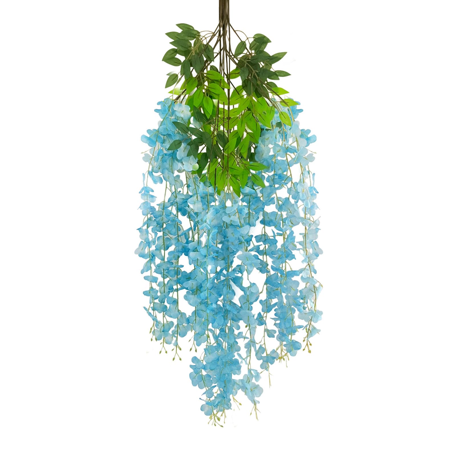 5 Pack Pink Wisteria Hanging Flowers Garland, 3.77 Feet Artificial Flower Vines, Fake Wisteria, Artificial Vines Hanging Garland for Backdrop Outdoor Yard Garden Decor