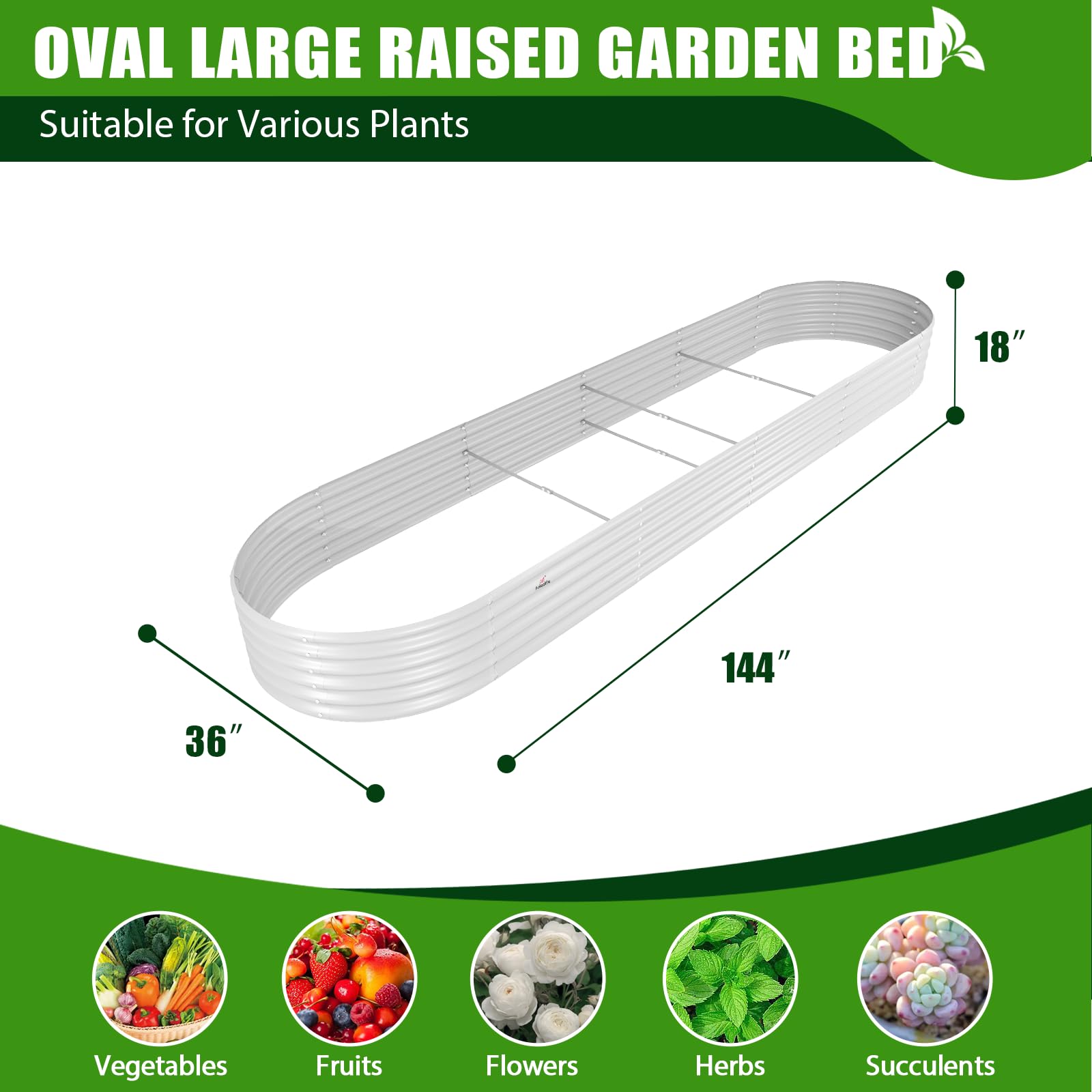 A ANLEOLIFE 2-Pack 3ft x 24” Tall Galvanized Raised Garden Beds Outdoor, Round Metal Planter Box for Planting Vegetables Flowers Herb, Anti-Rust & Easy-Setup, Quartz Grey