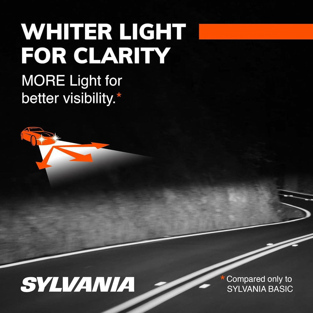 SYLVANIA - 9005 SilverStar Ultra - High Performance Halogen Headlight Bulb, High Beam, Low Beam and Fog Replacement Bulb, Brightest Down Road with Whiter Light, Tri-Band Technology (Contains 2 Bulbs)