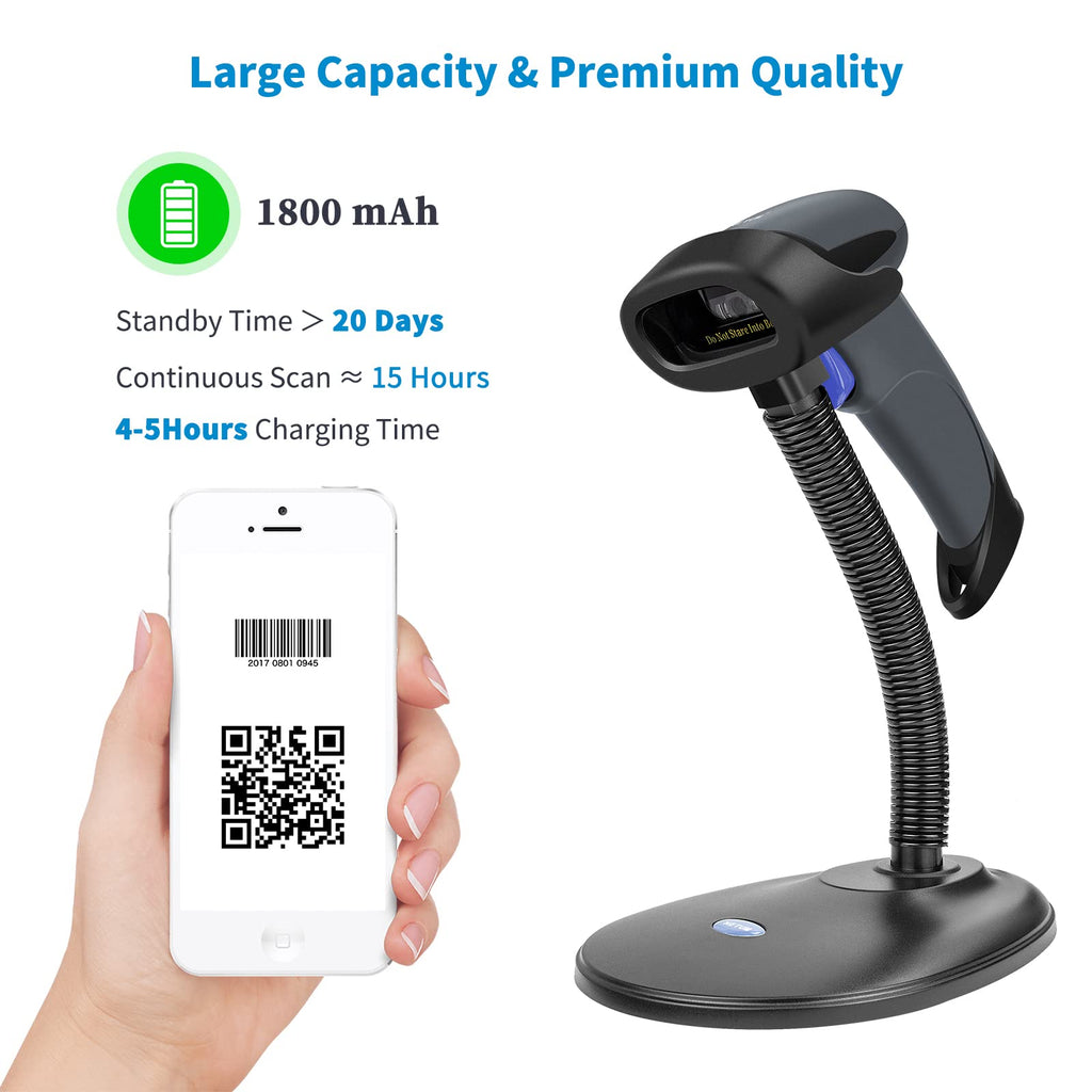 NETUM USB Laser Barcode Scanner, Handheld 1D Wired Bar Code Scanner Scanning UPC EAN Reader Gun Retails for Supermarket, Convenience Store, Warehouse - NT-M1