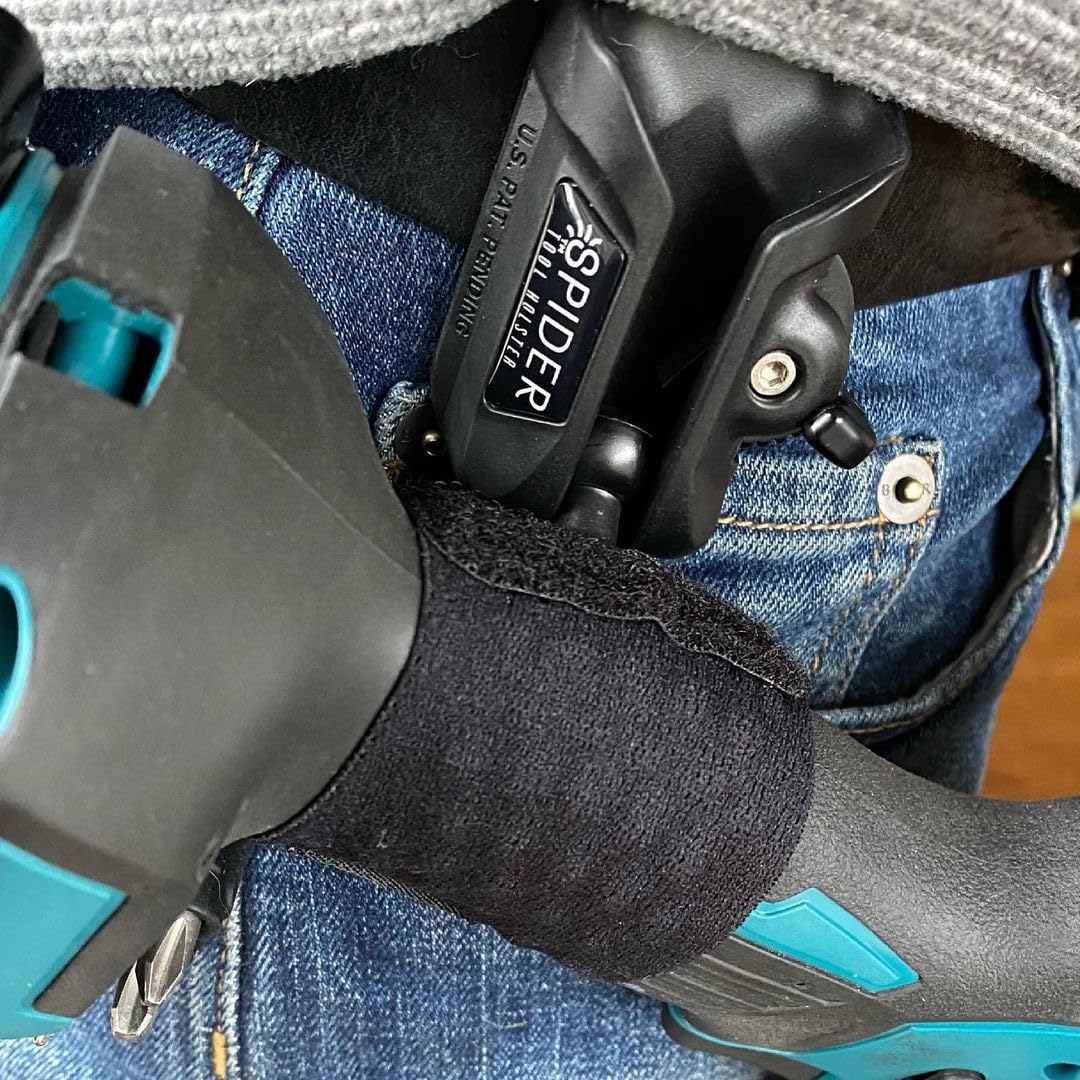 Spider Tool Holster - Improve The Way You Carry Your Power Drill, Driver, Multitool, Pneumatic, Multi-Tool and More on Your Belt - Compatible with All Major Tool Brands