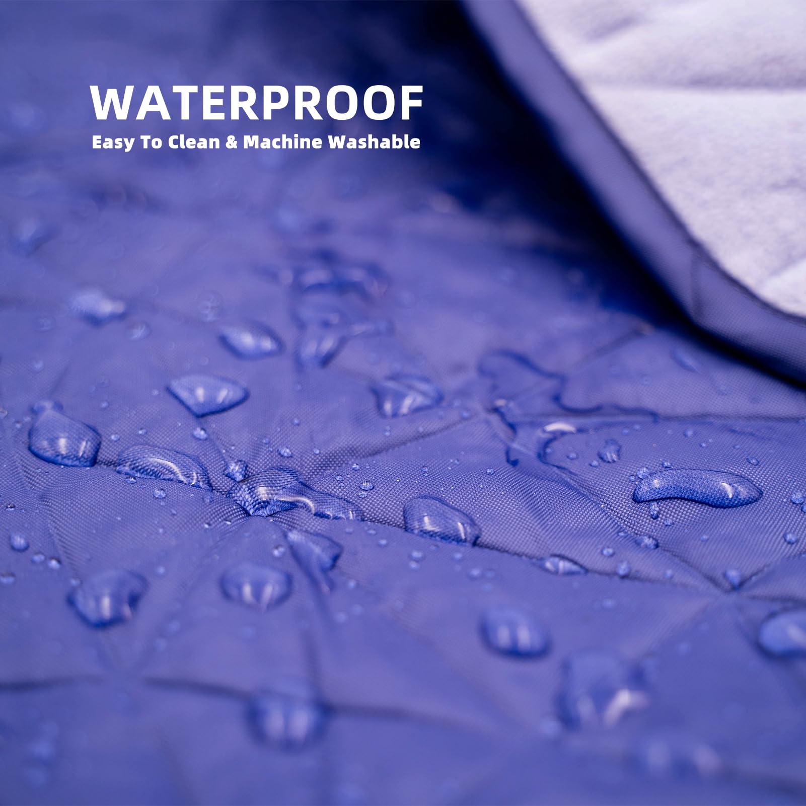 Large Outdoor Waterproof Blanket Extra Thick Fleece Stadium Blanket for Camping, Car, Pet, Picnics - Windproof, Wearable, Machine Washable 80" x 58" (Black Check)