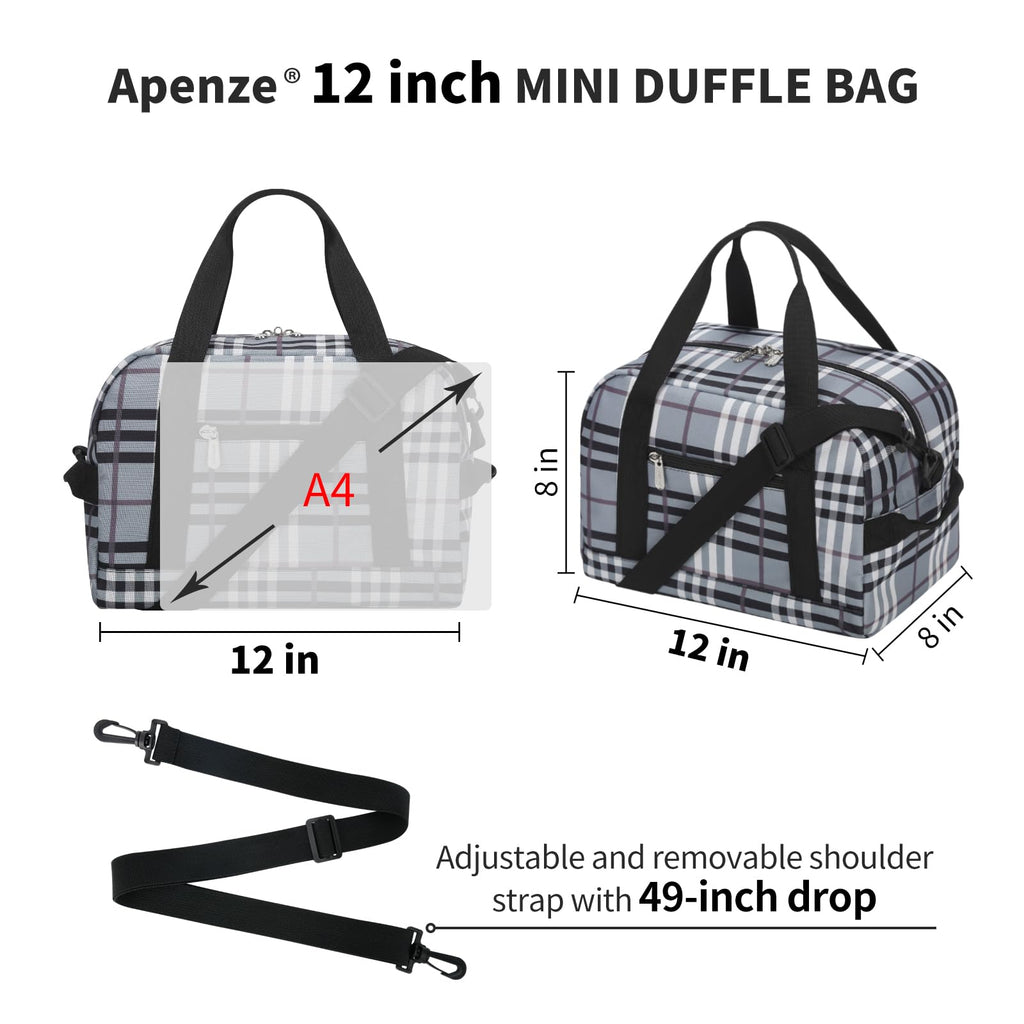 Apenze Small Gym Bag Carry On Bag - 12 in Mini Duffle Bag Lightweight for Overnight Travel(Camouflage)