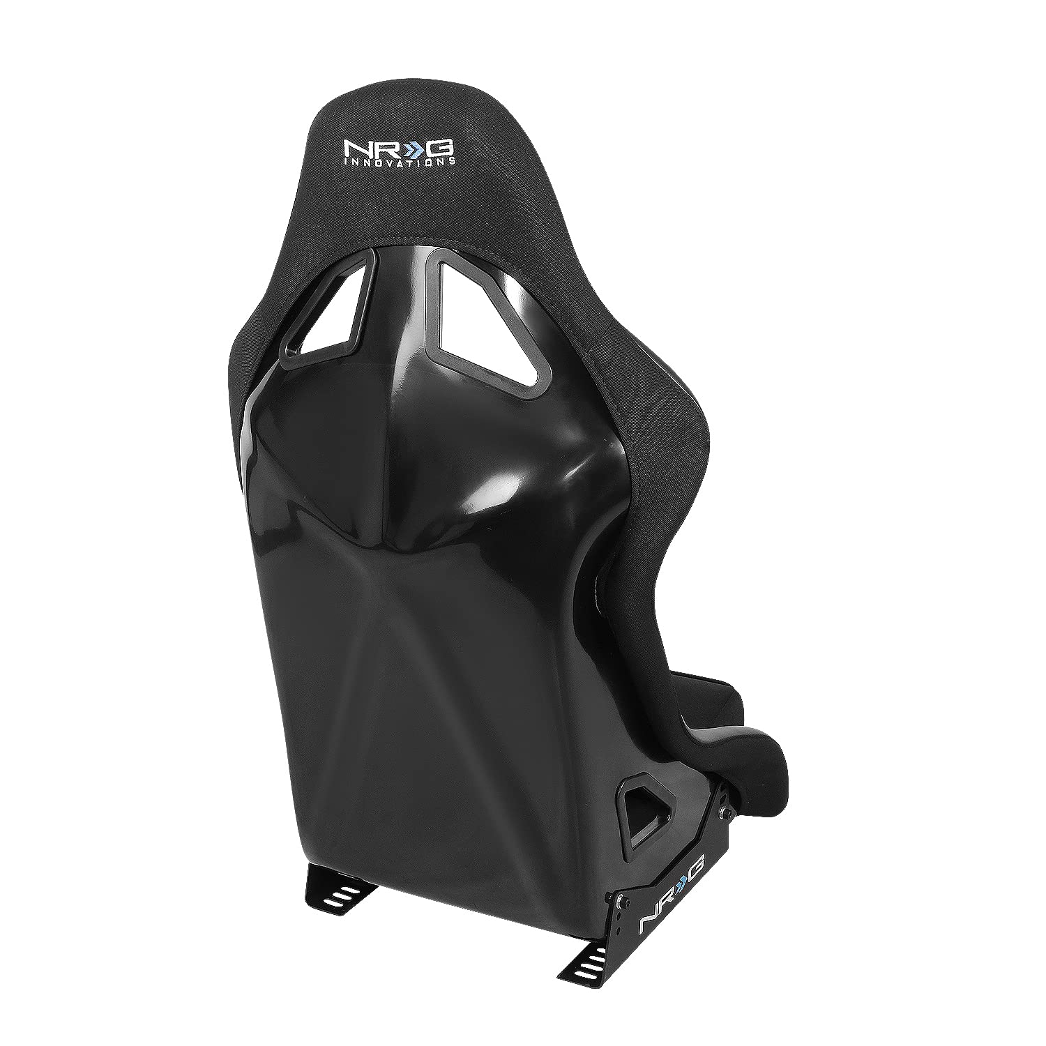 NRG Innovations NRG-FRP-330 Fiber Glass Fixed Back Bucket Racing Seat (Small), 4 pt Harness Compatibility, Black Seat Cover, 19"W X 18" D X 34" H