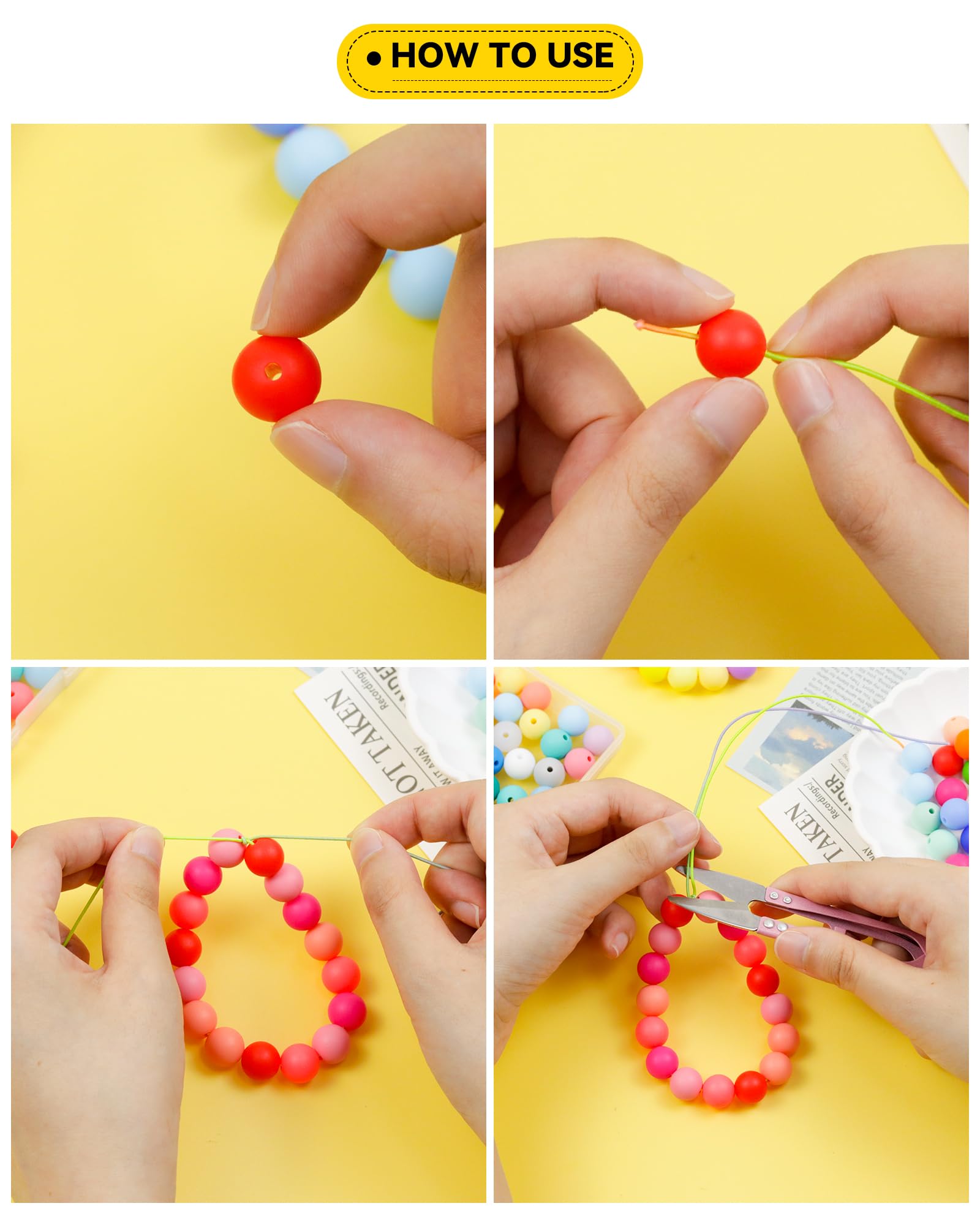 180PCS FIVEIZERO Silicone Beads – 30 Colors 12mm Round Rubber Beads Bulk for DIY Crafts, Keychain Accessories & Jewelry Making | Soft Silicone, Seamless Finish, Easy to String, Fade Resistant, Durable for Daily Use