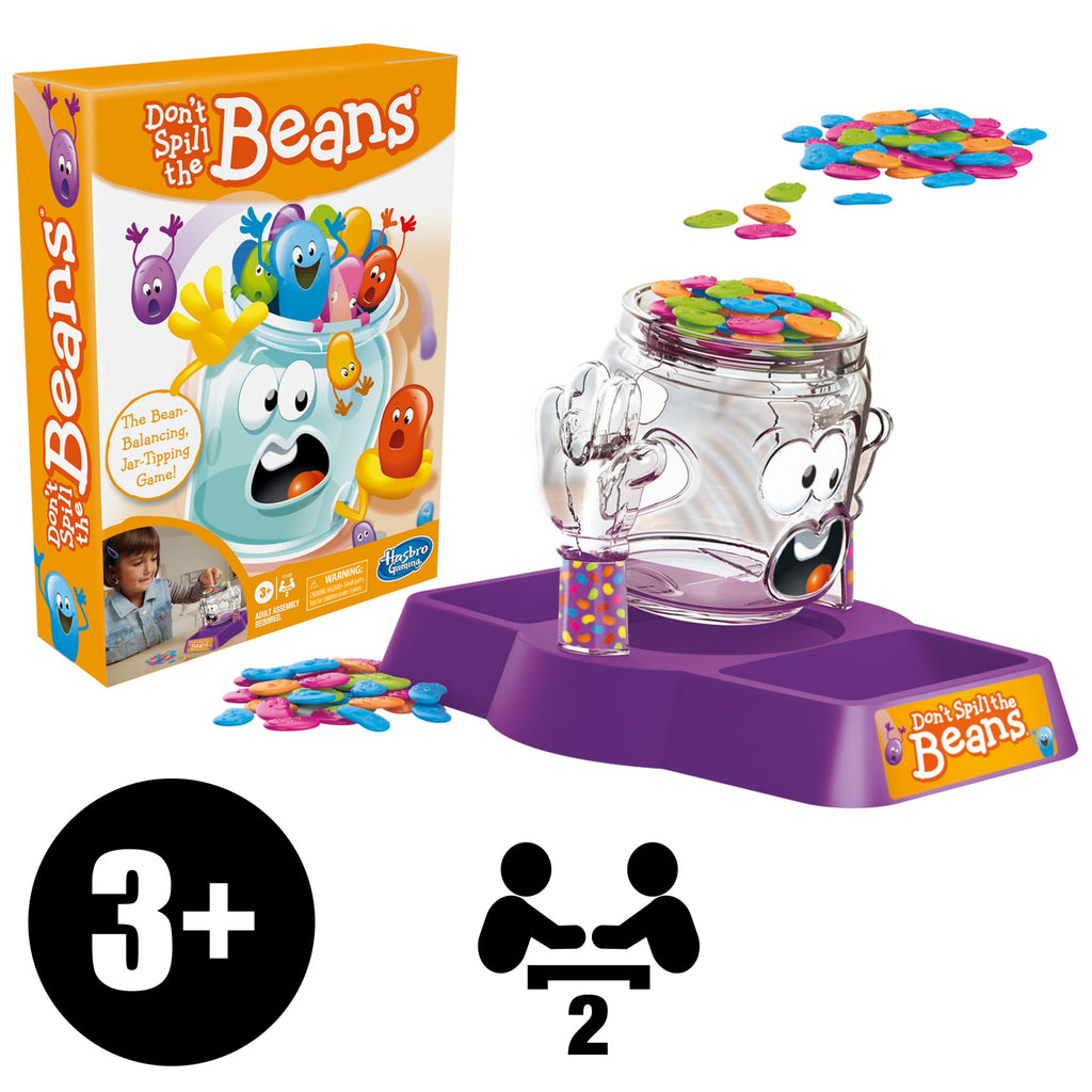 Hasbro Gaming Don't Spill The Beans Game for Kids, Easy and Fun Balancing Game for Children Ages 3 and Up, Easter Gifts for Boys and Girls, Preschool Games for 2 Players, Kids Board Games