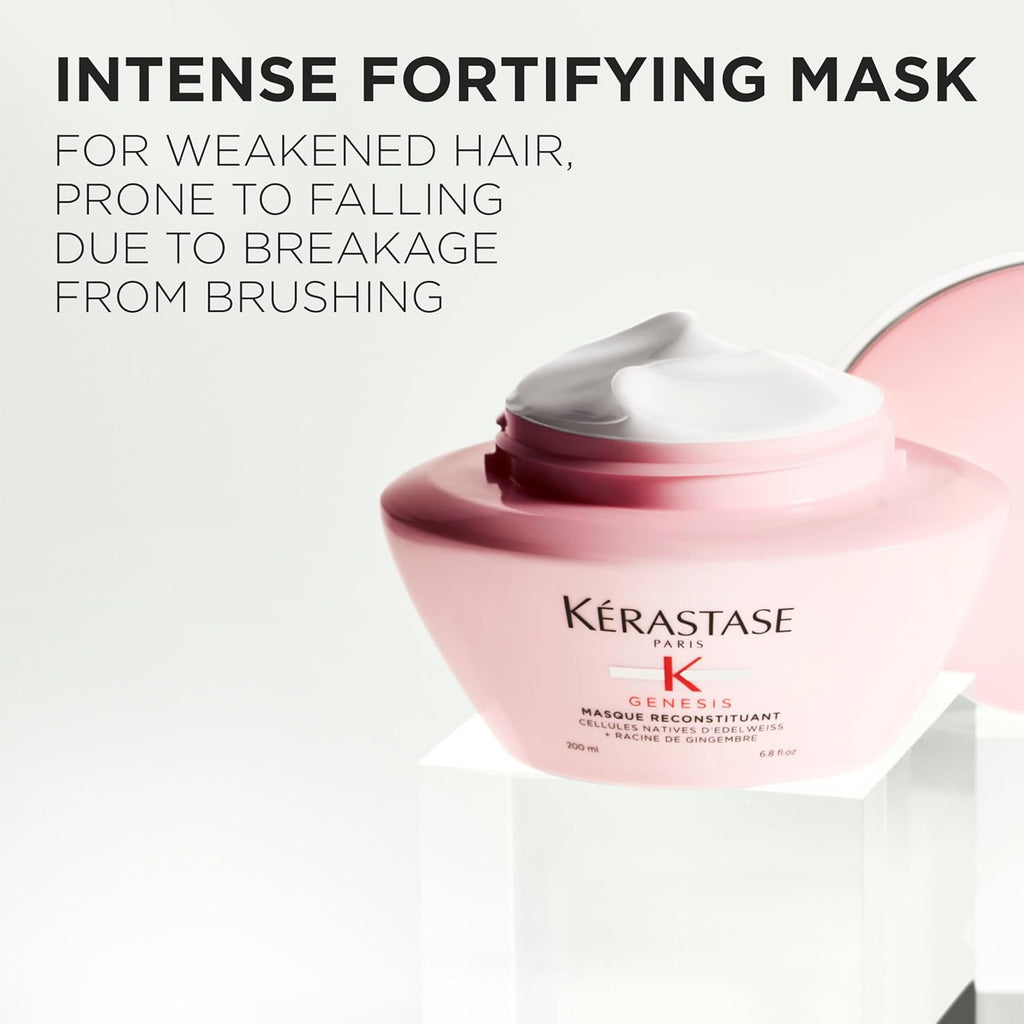 KERASTASE Genesis Hair Mask | Anti-Breakage & Strengthening For Weak or Damaged Hair | Nourishes, Detangles, and Hydrates Hair | For Weakened Hair | Masque Reconstituant | 6.8 Fl Oz