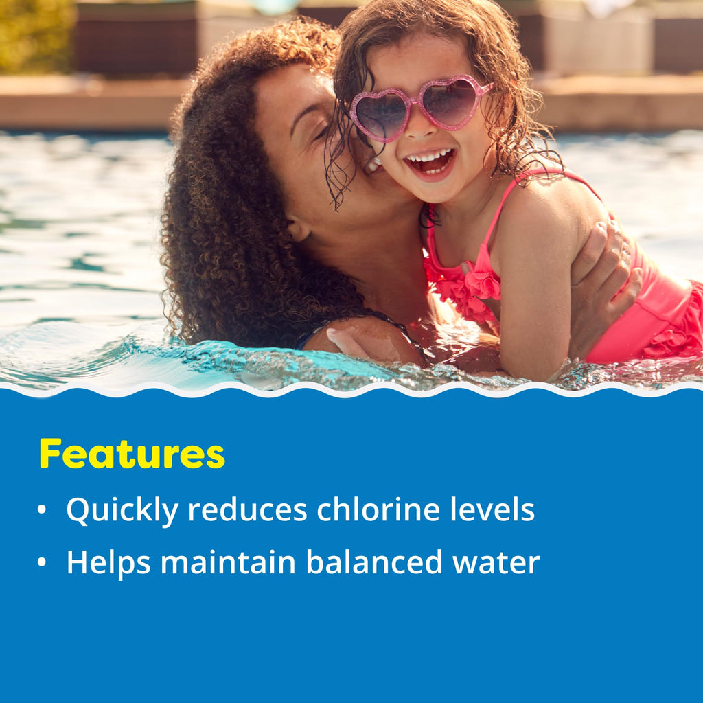 In The Swim Chlorine Neutralizer for Swimming Pools - Quickly Reduces Chlorine Sanitizer Levels - 90% Sodium Thiosulfate - 2.25 Pounds