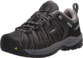 KEEN Utility Women's Flint 2 Low Height Leather Steel Toe Work Shoes, Magnet/Rose, 8 Wide US