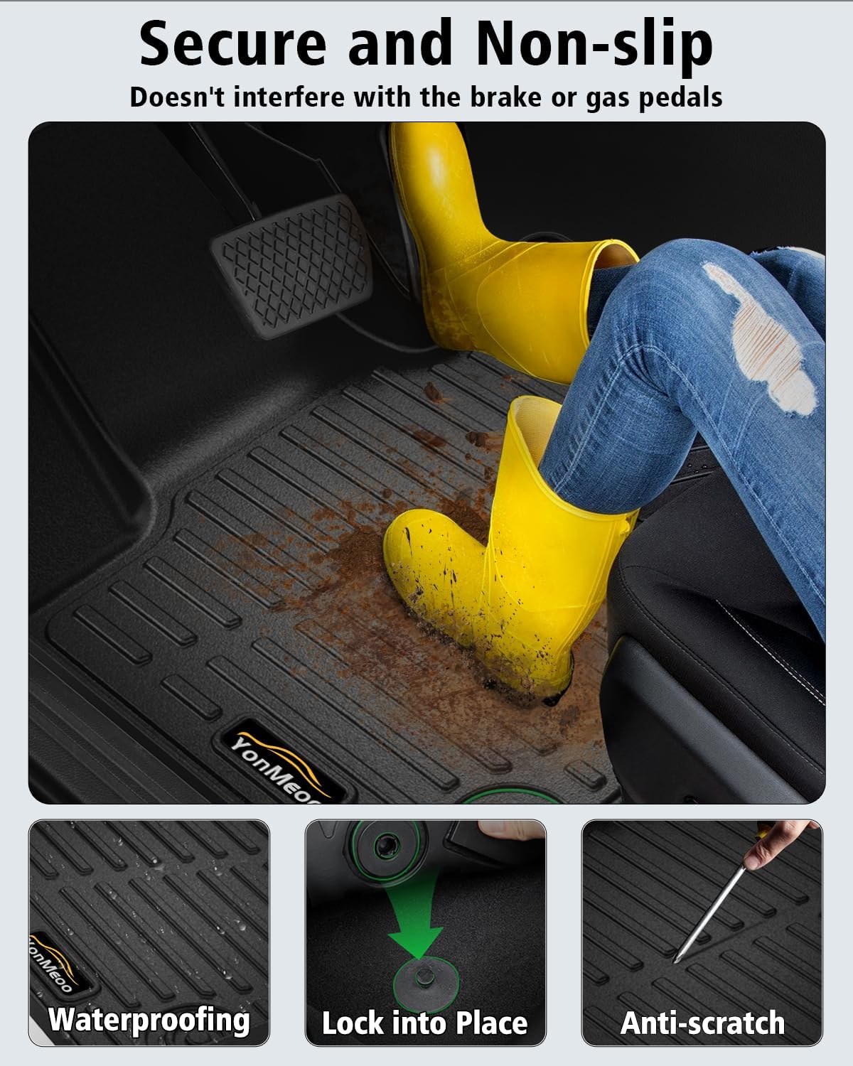 Floor Mats & Cargo Mat & Backrest Mat Custom for Toyota RAV4 Hybrid 2026 (Not for Cargo Area with Subwoofer) (Not for Phev), Door Sill Guards, All Weather TPE Floor Liners for RAV-4 2026 Accessories