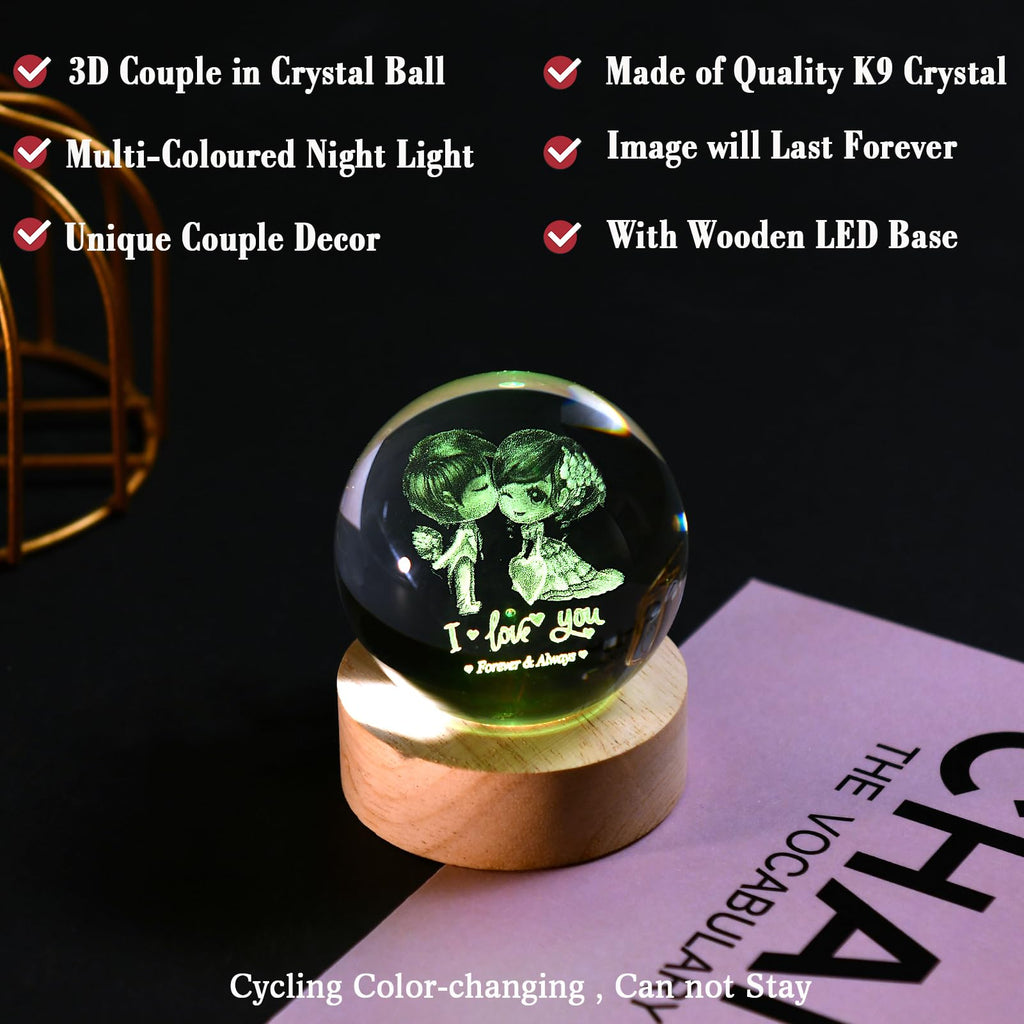 IFOLAINA Butterfly Crystal Ball Gifts Ideas for Girlfriend Wife Mom Couple Her Bithday Mothers Day 3D Butterfly on Sunflower Night Light Decorative Globes Room Decor