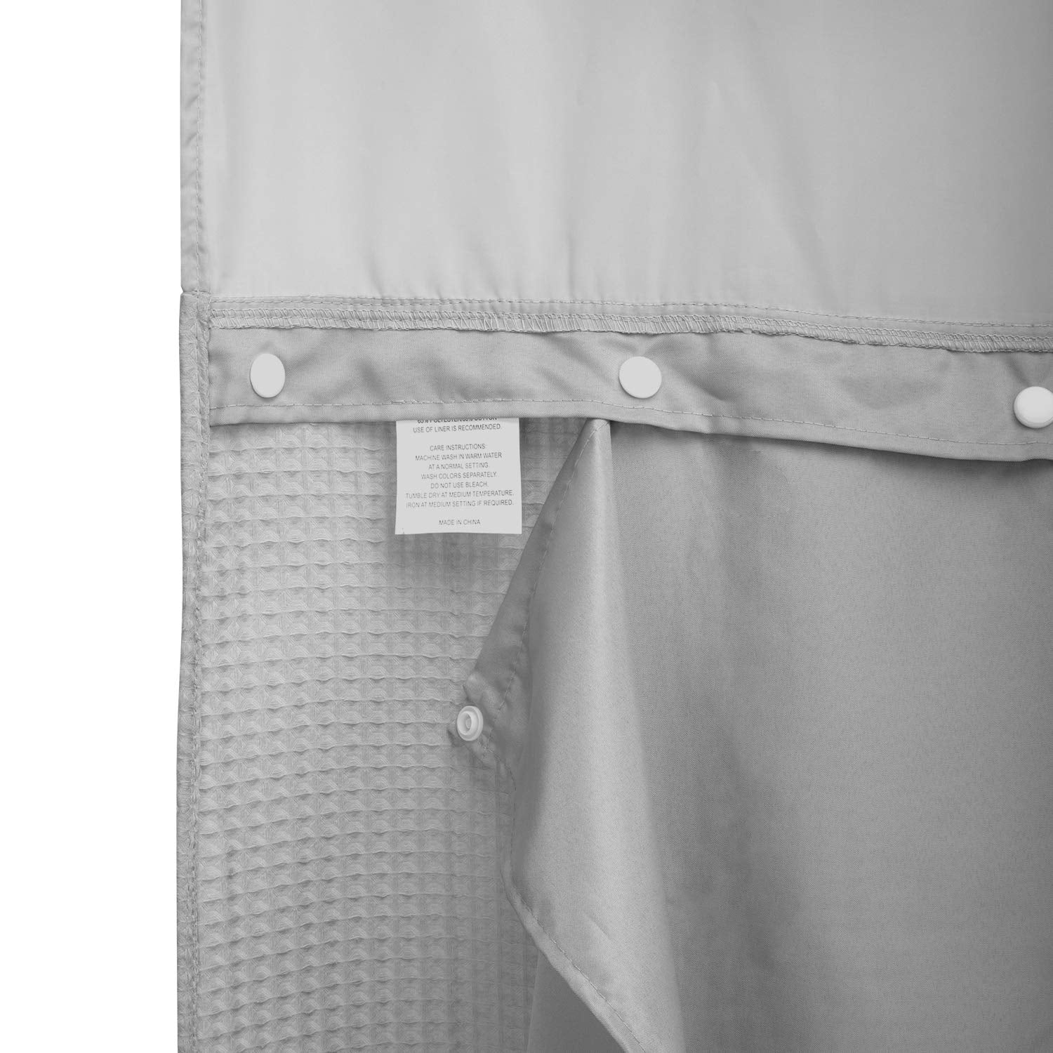 Barossa Design Fabric Snap-in Liner 70" W x 54" H - Hotel Style Removable Replacement Inner Liner, Machine Washable & Water Repellent - Black, 70x54