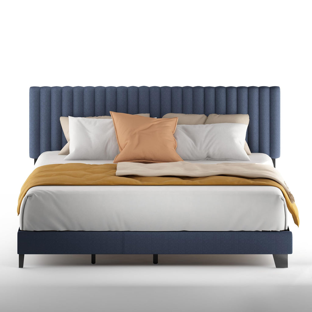 FURINNO Roanne Tufted Headboard, Twin, Black