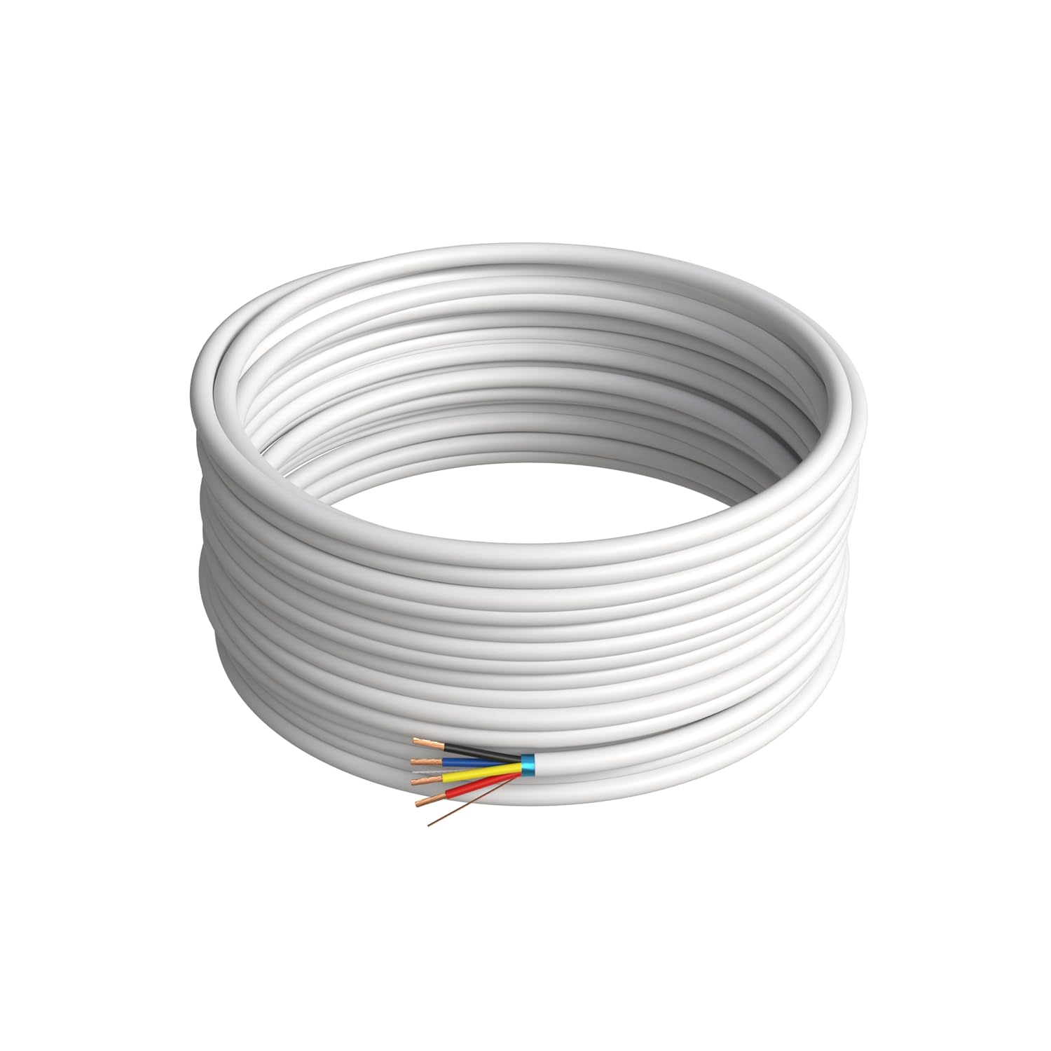 Cables Direct Online 500ft Stranded 18/4 Alarm CCA Shielded Cable for Low Voltage LED, Burglar System, Fire Detector, Security Station, Door Bell, 18AWG 4 Conductors Wire