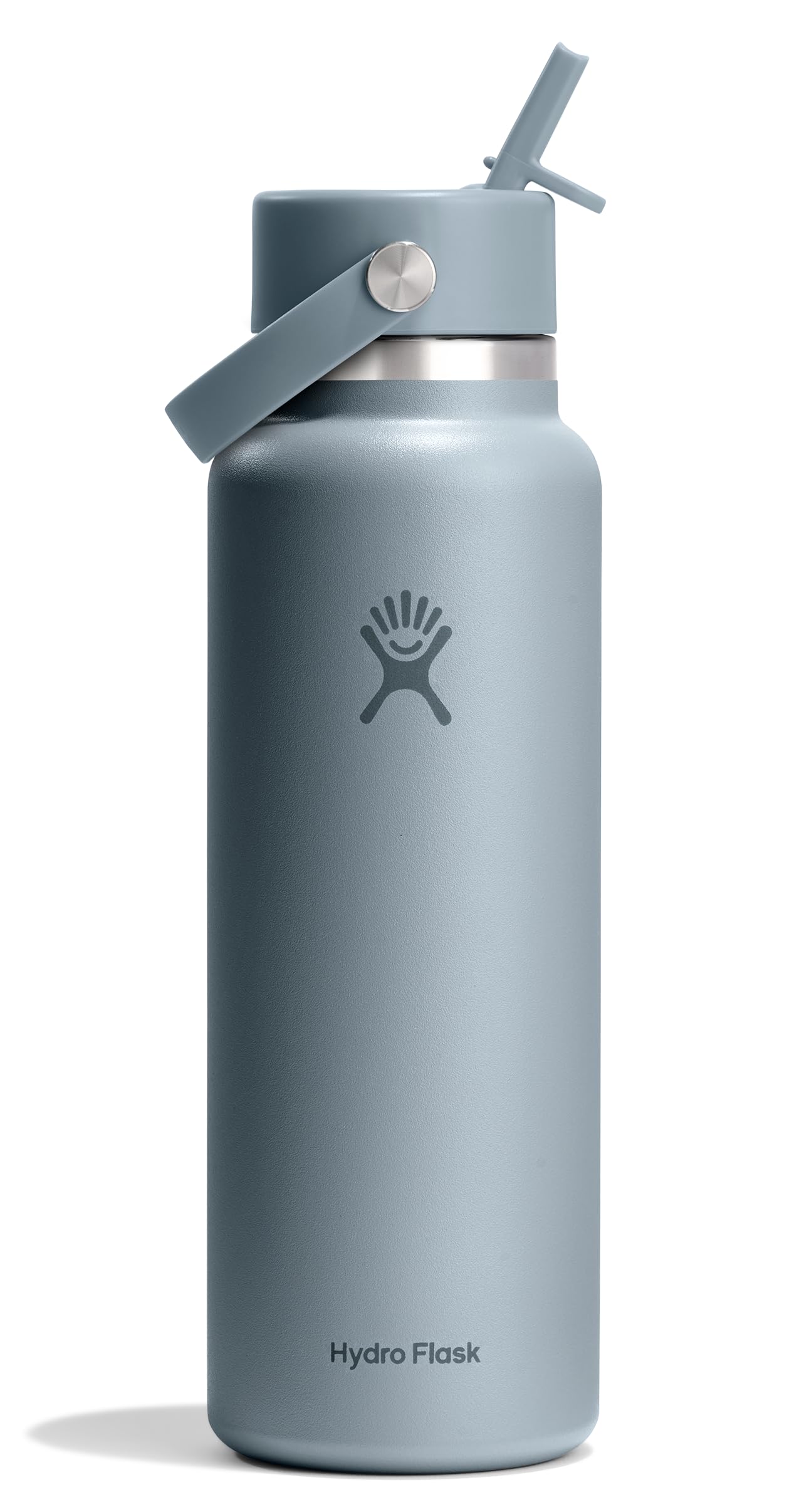 Hydro Flask Water Bottle - Insulated Stainless Steel - Wide Straw Lid, Non Spill, Leakproof in 24 Oz Forest Green Arc