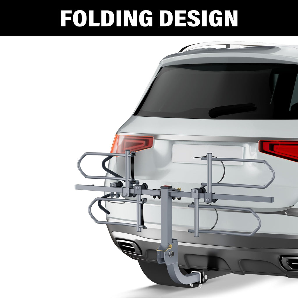 WILDROAD Hitch Bike Rack, Wobble Free Smart Tilting Bike Rack, Foldable 2-Bike Rack for Standard, Fat Tire and E-Bike, 2-Bike 180 lbs Capacity, Fits 2-inch Receiver