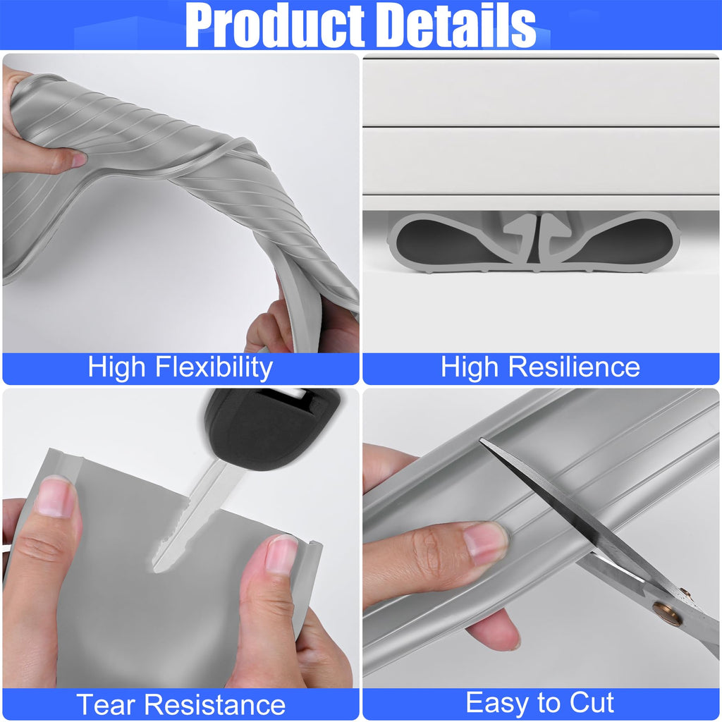 ToLanbbt 8.2FT Garage Door Seals Bottom Rubber 0.19" P Bulb Bottom Weather Seal, Weatherproof Replacement Weather Stripping Compatible with Overhead Door (8.2 FT, Gray)
