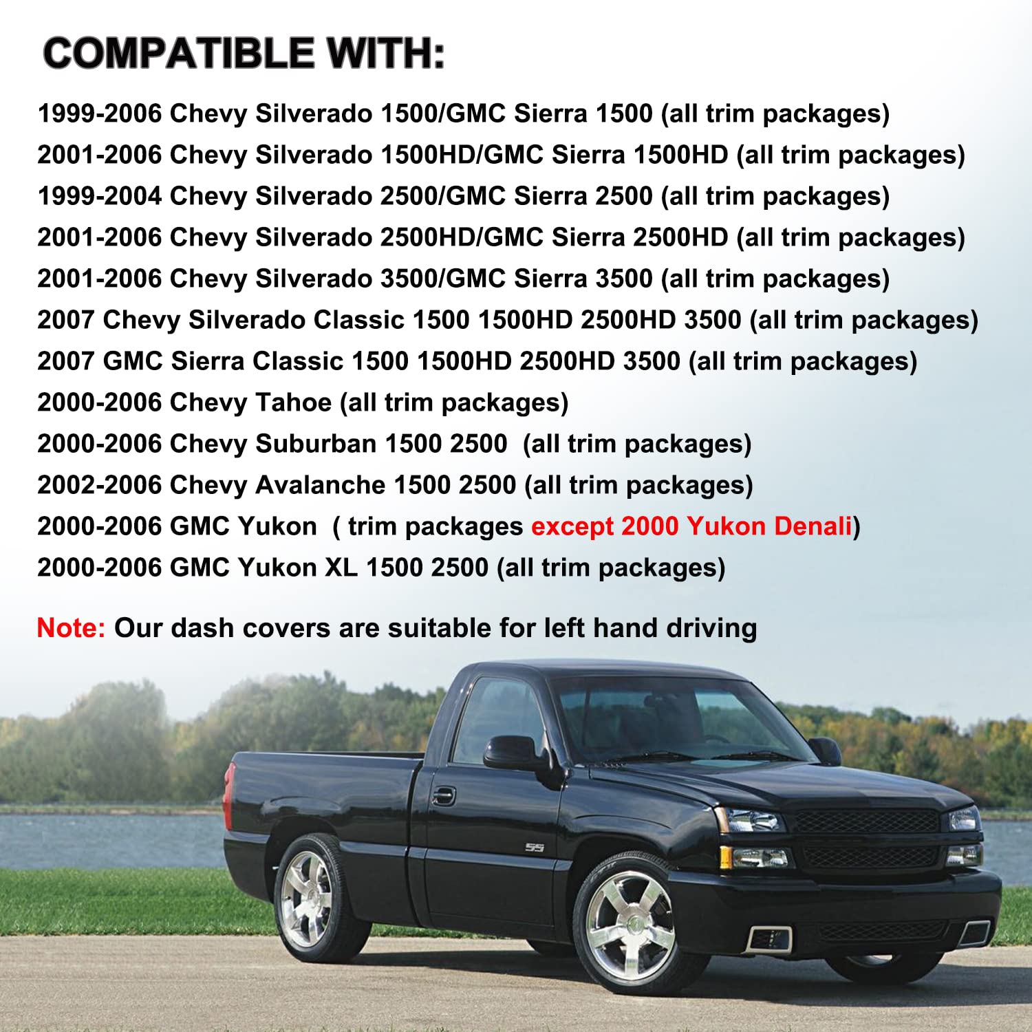 Dash Cover Fit for Chevy Chevrolet Silverado 1500 LT/WT 2500HD 3500HD 2007-2013, GMC Sierra 2007-2013 Dashboard Mat Carpet (08-13 Beige) Y74