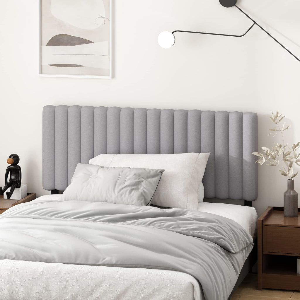 FURINNO Roanne Tufted Headboard, Twin, Black