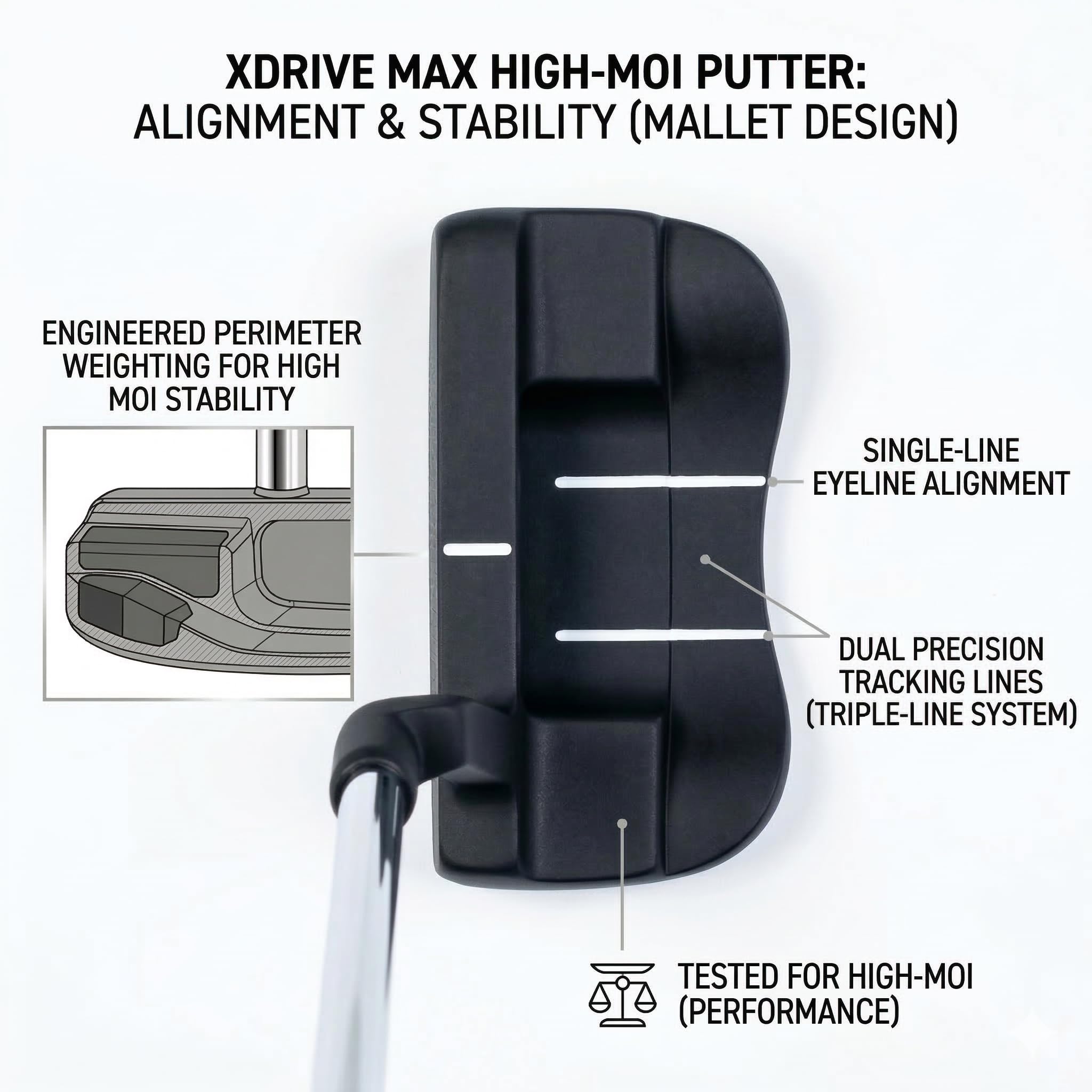 XDriveMax 15-Piece Golf Clubs Men Complete Golf Club Set - Beginner Golf Clubs Set for Men Right Handed - Forged Titanium 10.5° Driver, 5-SW Stainless Steel Irons, Putter & Stand Bag - Mens Golf Set