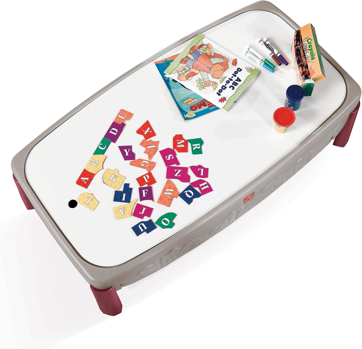 Step2 Deluxe Canyon Road Train & Track Table, Kids Activity Table for Cars, Cover Included, Made of Durable Plastic, Includes 3-Piece Train Set, For Toddlers 3+ Years Old