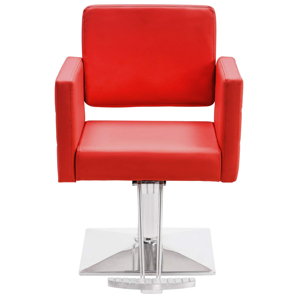 BarberPub Salon Chair for Hair Stylist, Hydraulic Stylist Chair, Adjustable Height, PVC Leather, 360 Degrees Swivel, Barbershop, Home Salon, Adult 8821 (Black)