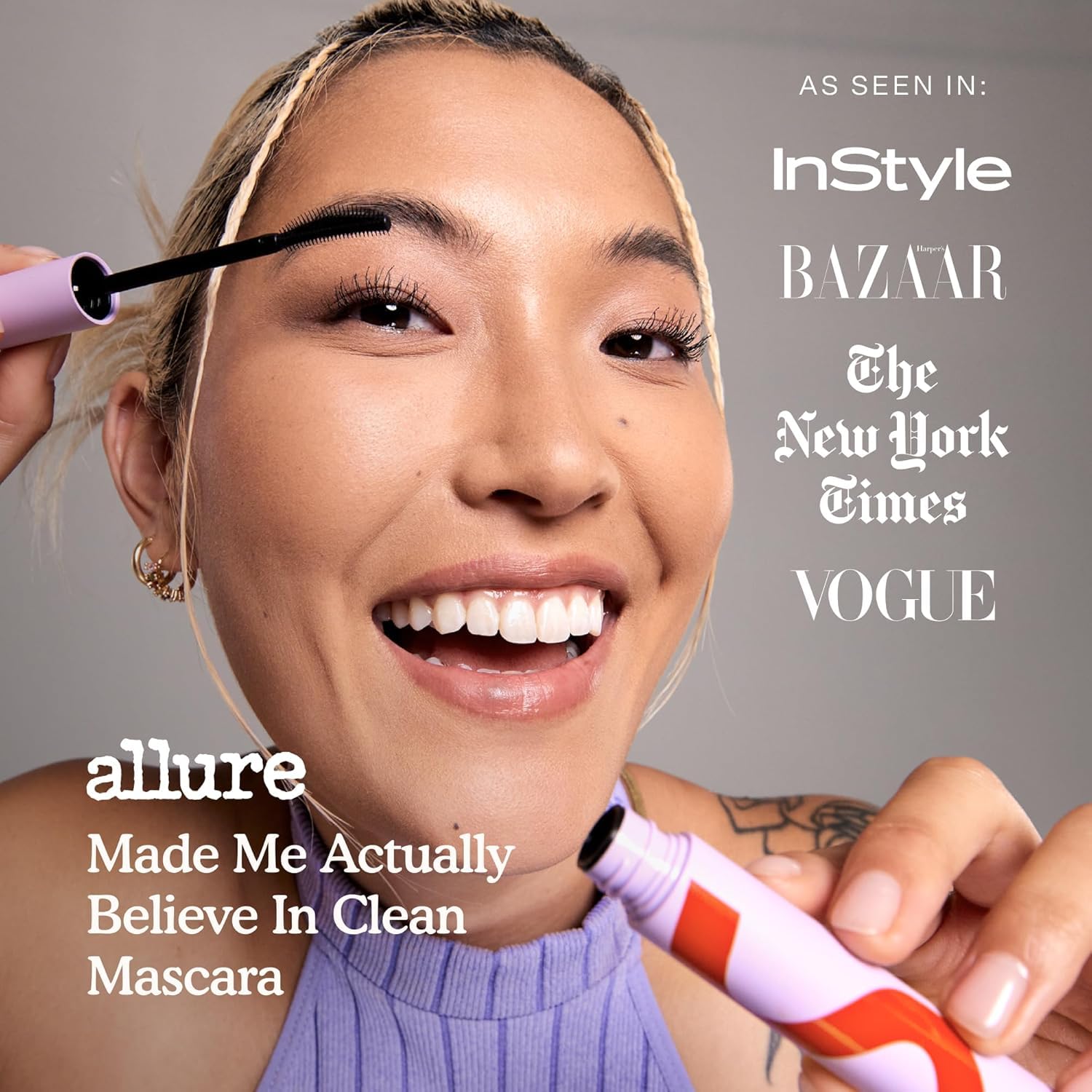 Tower 28 MakeWaves Vegan Black Mascara - Volumizing & Lengthening Mascara for Sensitive Eyes - With Aquaflex Technology for Humidity-Proof Lift - Hypoallergenic Eye Makeup - Jet (0.29 oz)