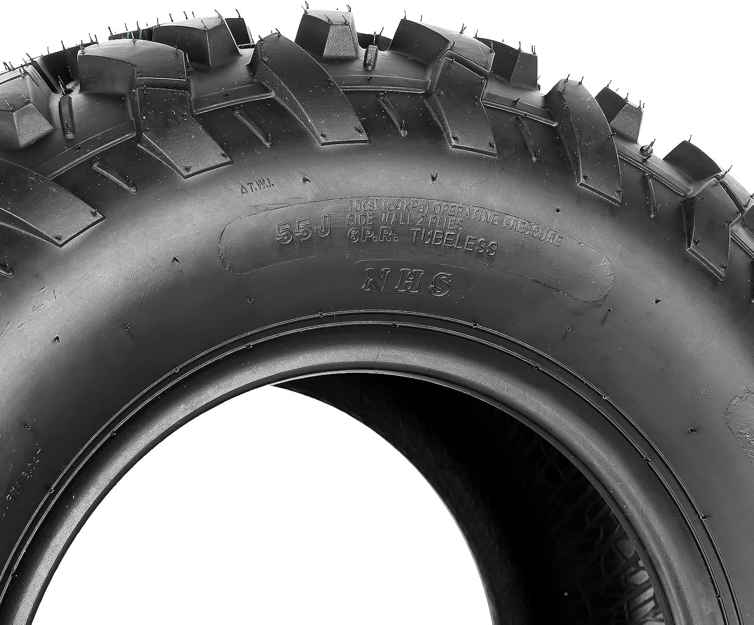 Weize ATV UTV all-terrain Tires 25x8-12 Front & 25x10-12 Rear, 6 PR, Set of 4
