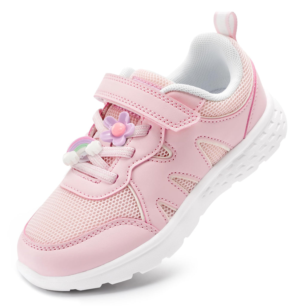 Stelle Girls Sneakers Kids Tennis Shoes with Non-Slip Sole Lightweight Breathable Athletic Sports Running Shoes for Toddler/Little Kid/Big Kid