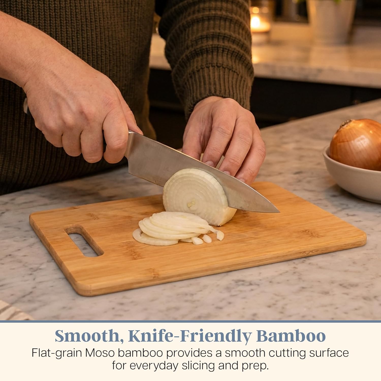 Totally Bamboo 3-Piece Bamboo Cutting Board Set, Wood Cutting Boards for Kitchen, Reversible Chopping Boards in Small, Medium, and Large Sizes